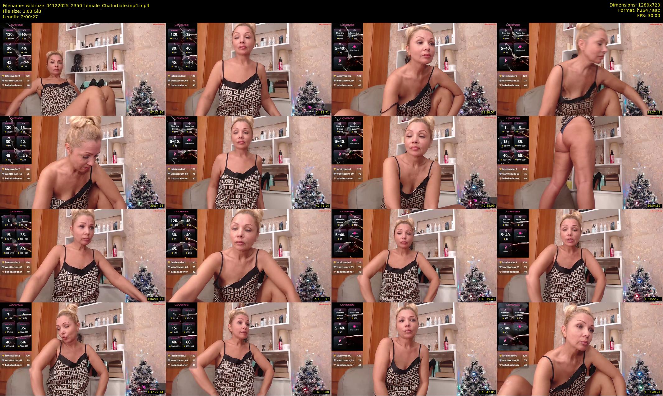 wildroze — 121 minute Chaturbate female cam show recording, 720p, Dec 4, 2025