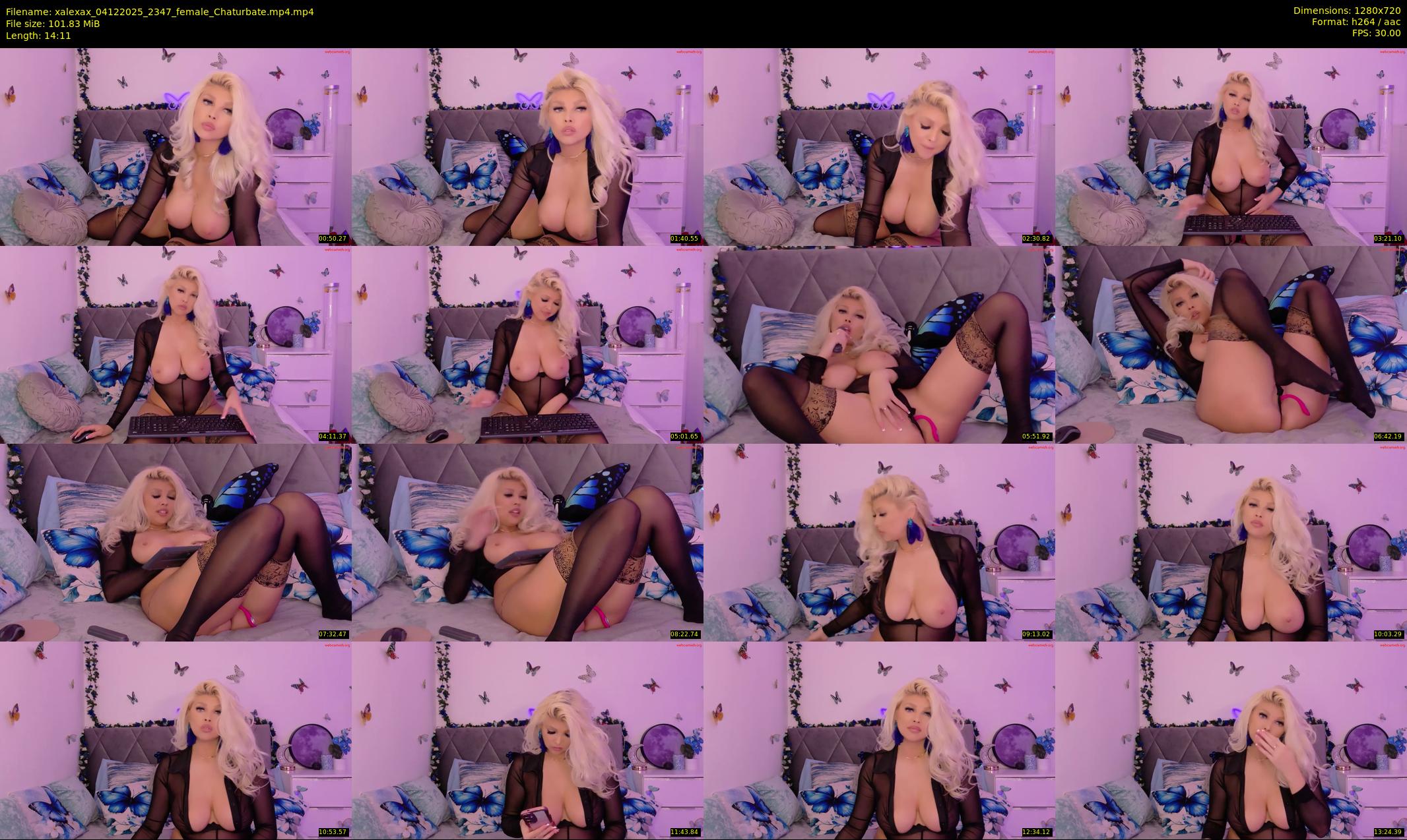 xalexax — 15 minute Chaturbate female cam show recording, 720p, Dec 4, 2025