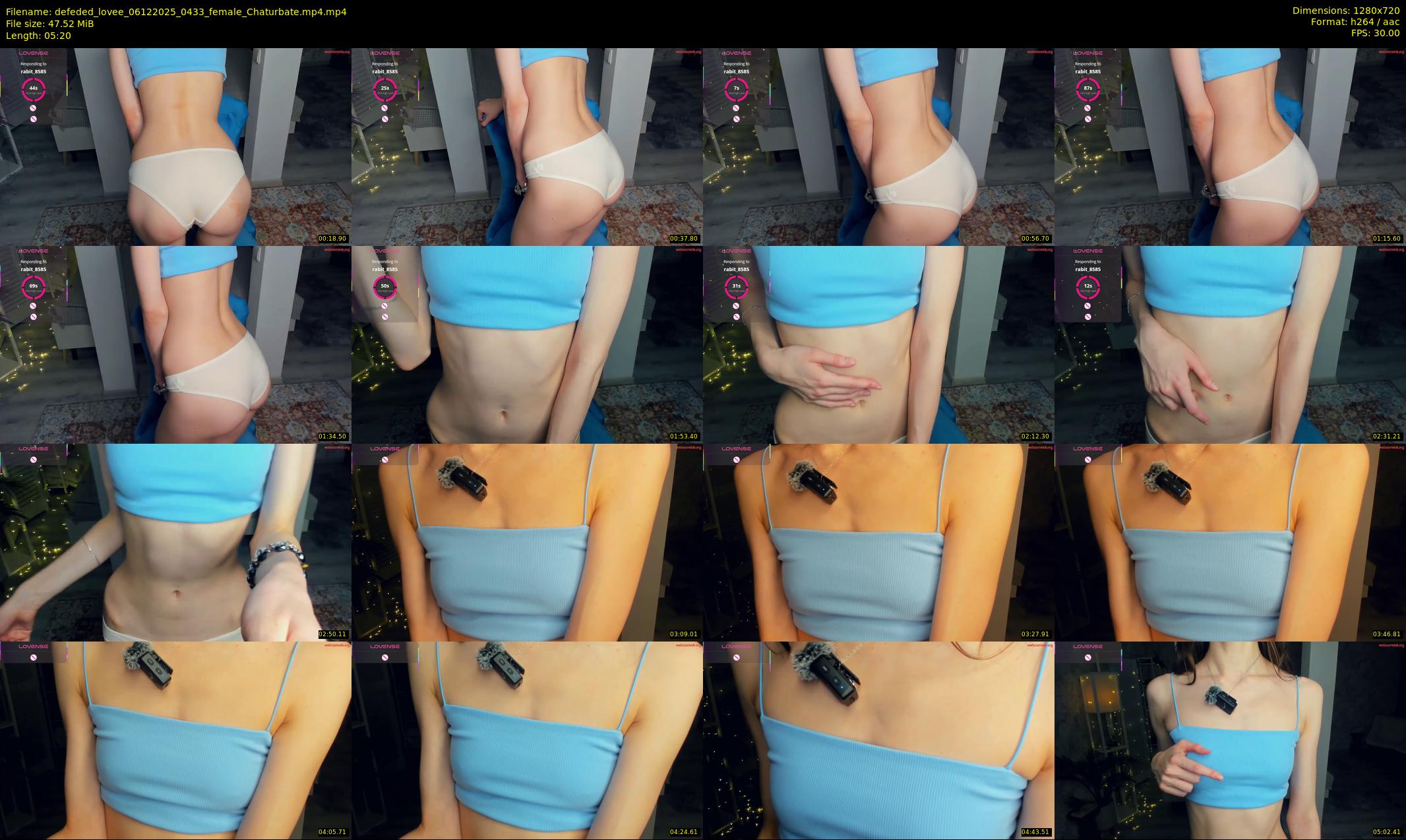 defeded_lovee — 6 minute Chaturbate female cam show recording, 720p, Dec 6, 2025