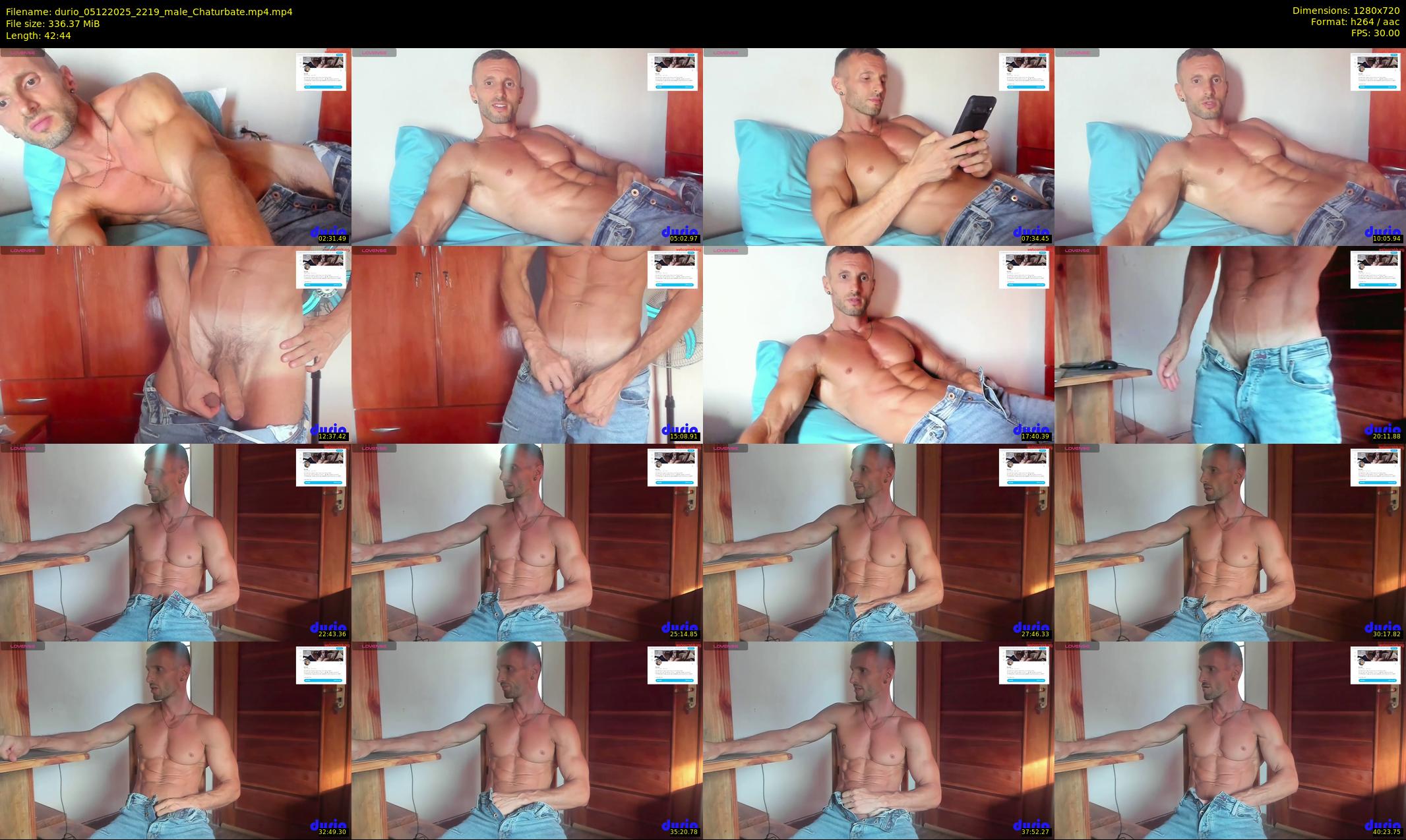 durio — 43 minute Chaturbate male cam show recording, 720p, Dec 5, 2025
