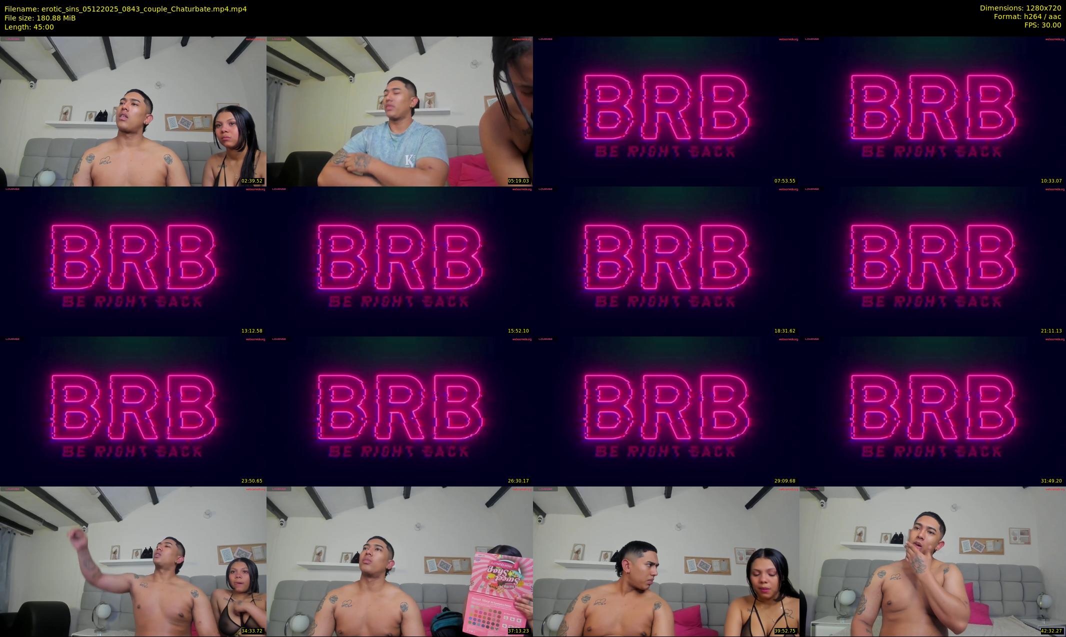 erotic_sins — 45 minute Chaturbate couple cam show recording, 720p, Dec 5, 2025