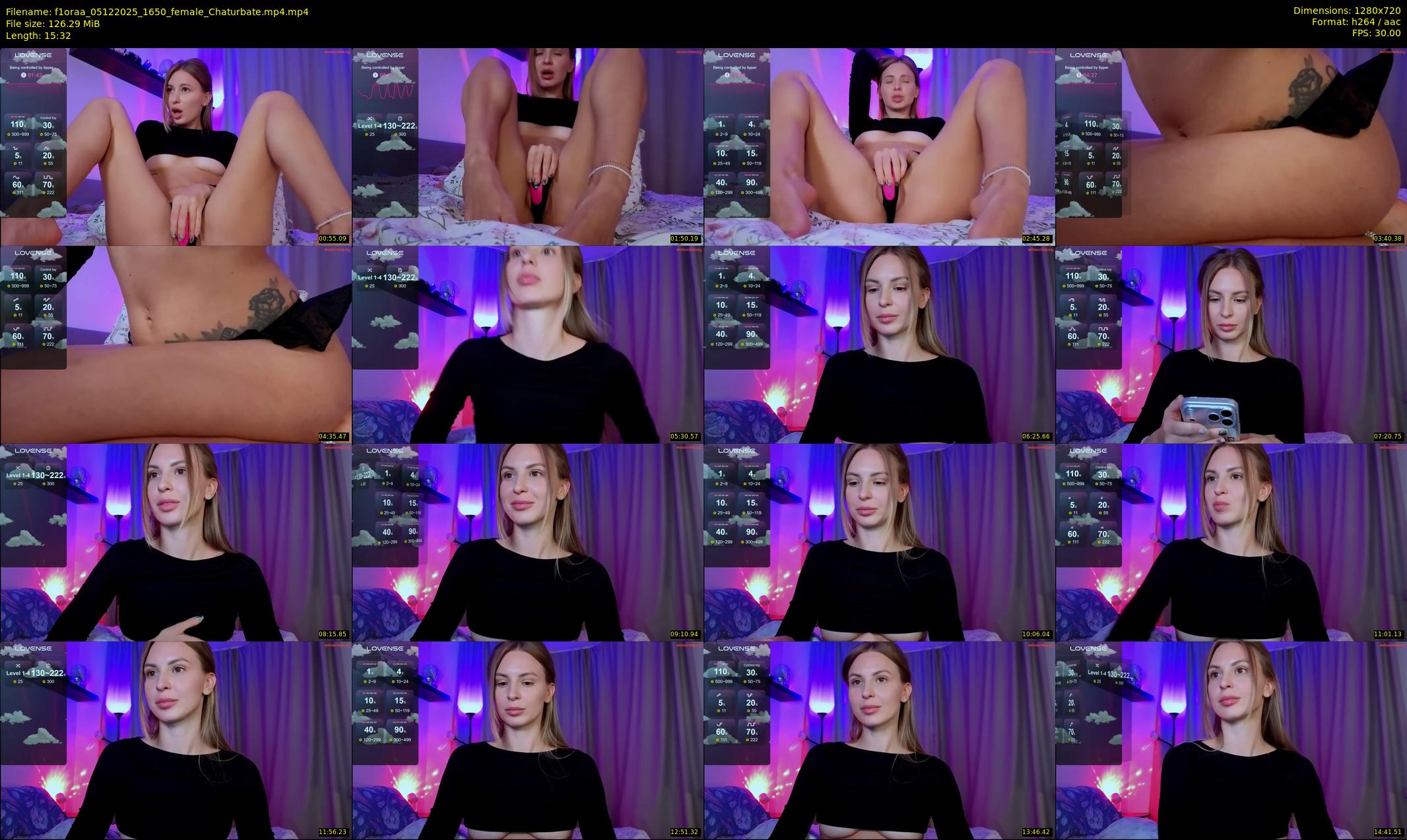 f1oraa — 16 minute Chaturbate female cam show recording, 720p, Dec 5, 2025