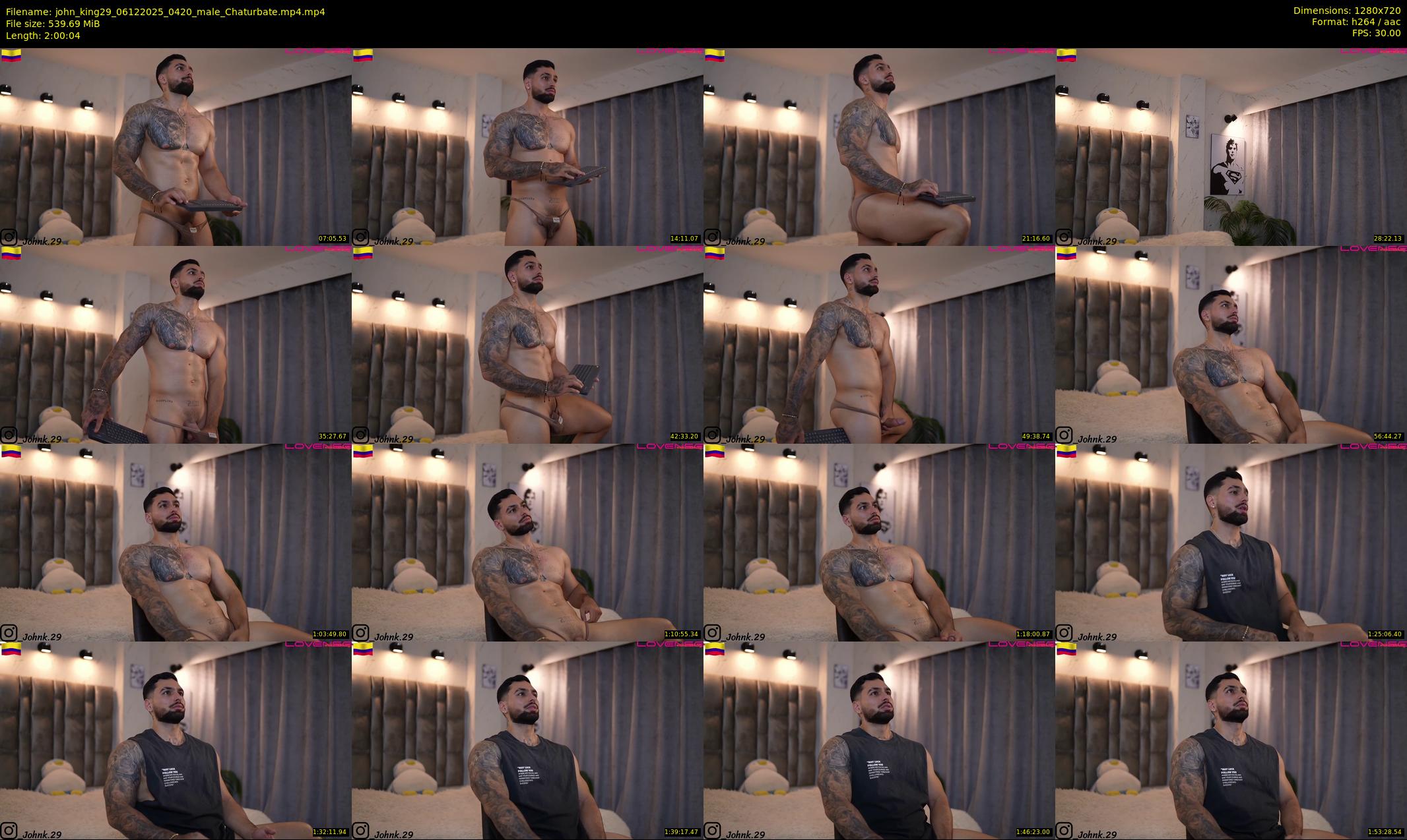john_king29 — 121 minute Chaturbate male cam show recording, 720p, Dec 6, 2025