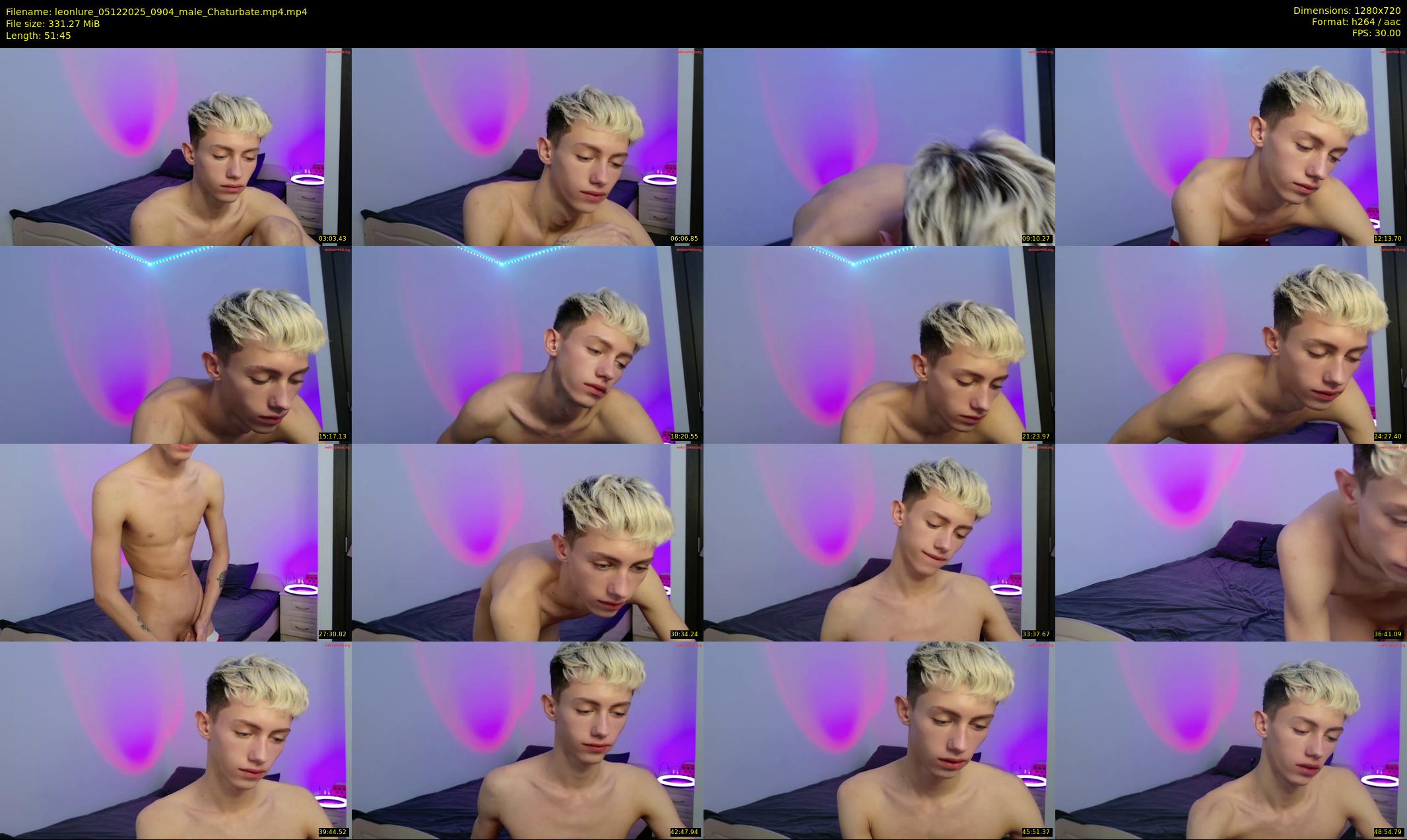 leonlure — 52 minute Chaturbate male cam show recording, 720p, Dec 5, 2025