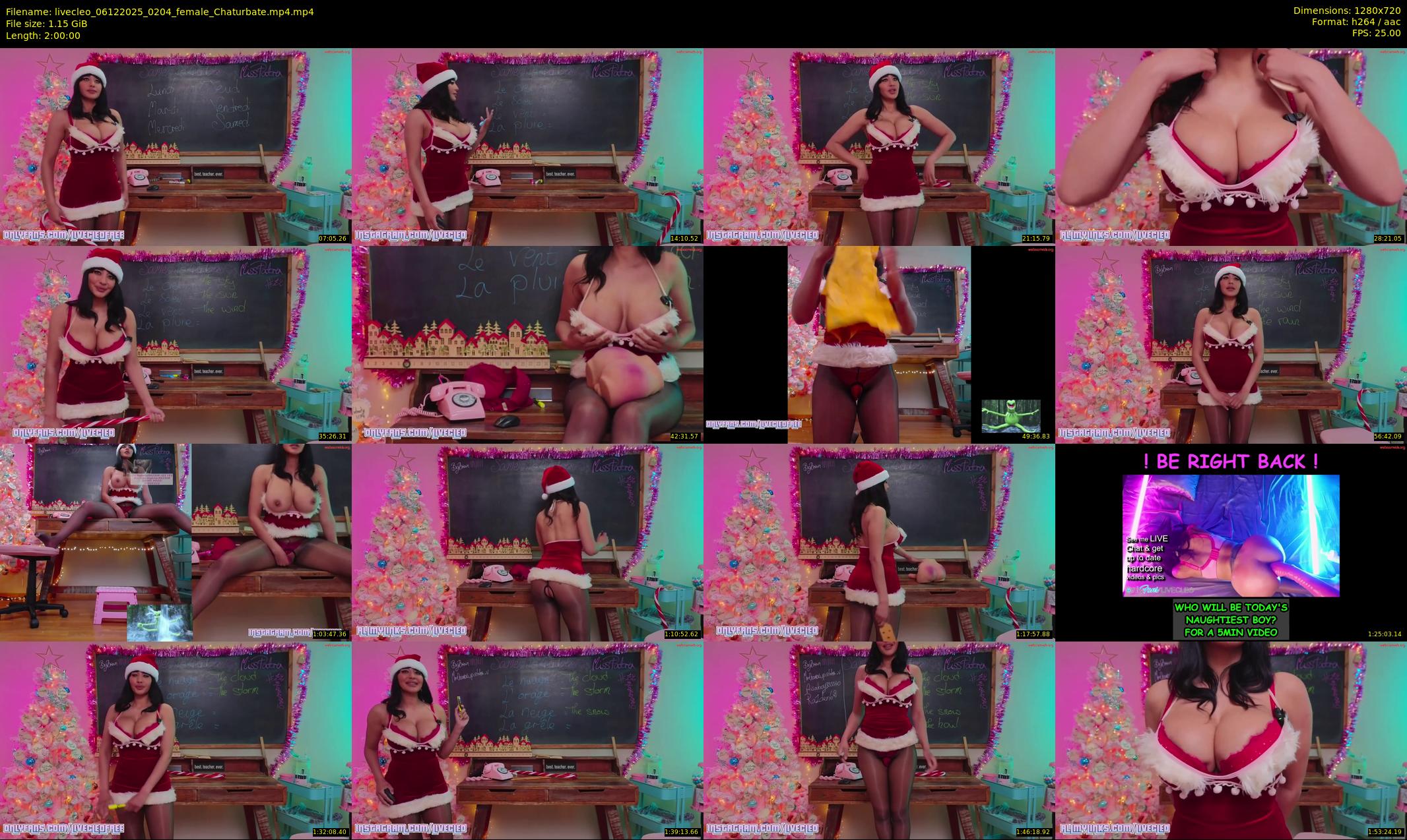 livecleo — 120 minute Chaturbate female cam show recording, 720p, Dec 6, 2025
