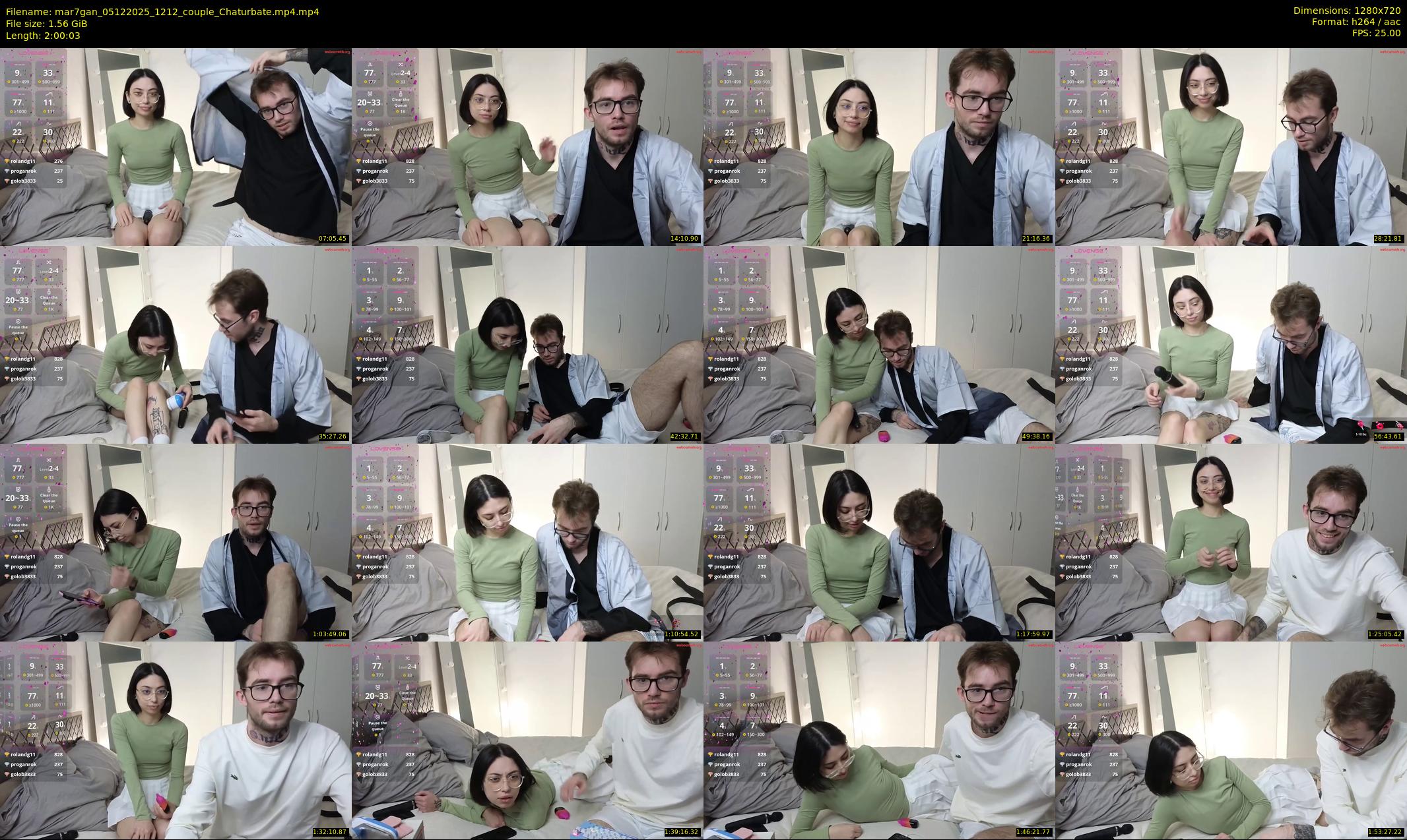 mar7gan — 121 minute Chaturbate couple cam show recording, 720p, Dec 5, 2025