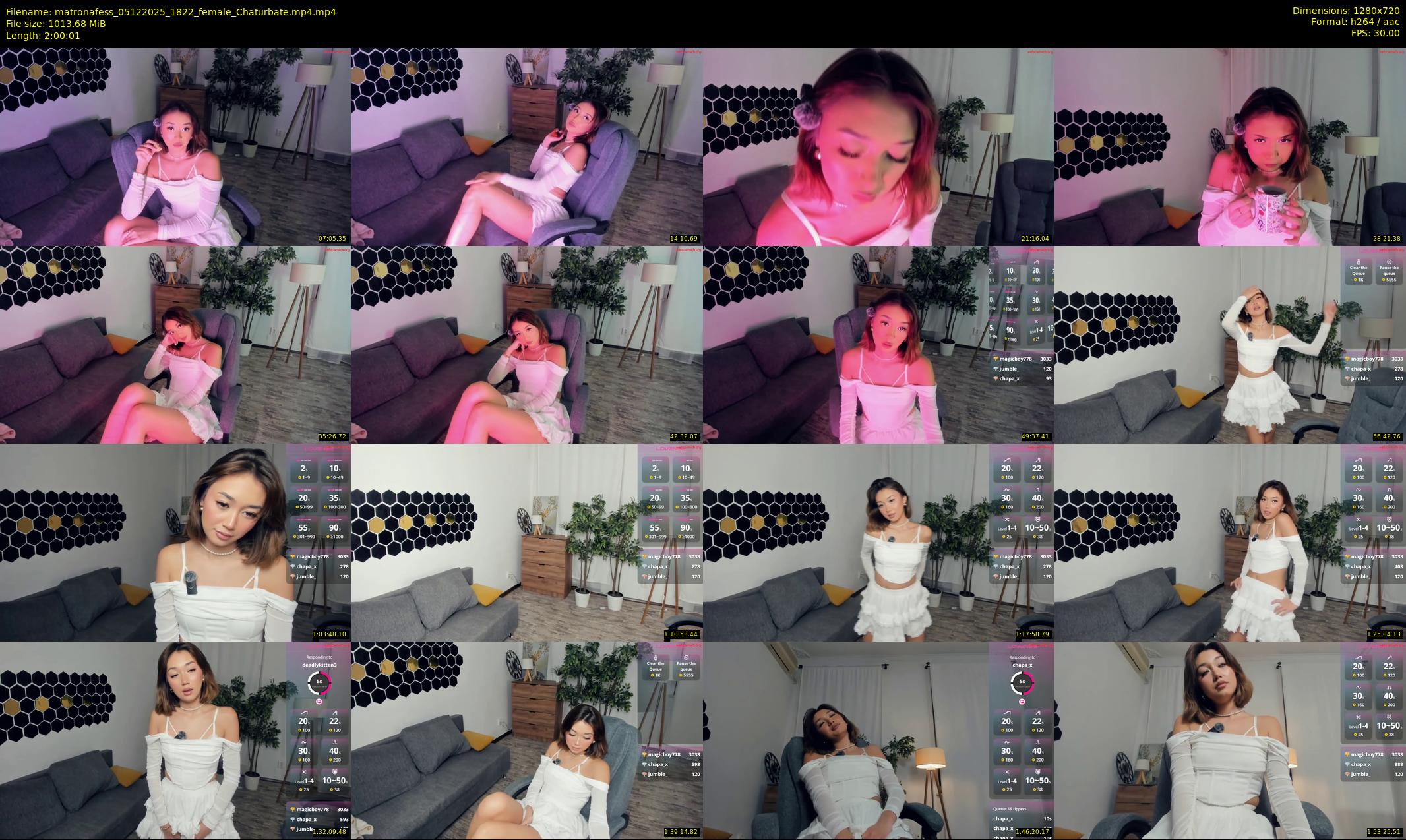 matronafess — 121 minute Chaturbate female cam show recording, 720p, Dec 5, 2025