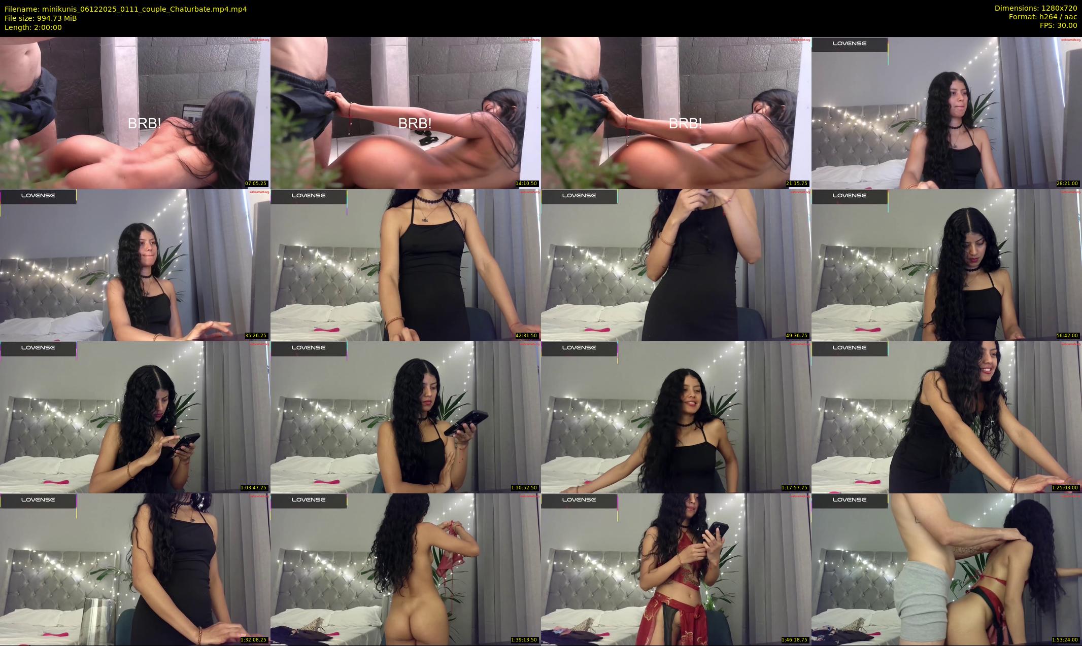 minikunis — 120 minute Chaturbate couple cam show recording, 720p, Dec 6, 2025
