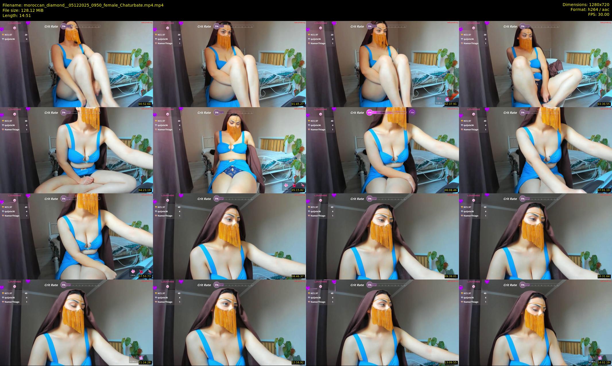 moroccan_diamond_ — 15 minute Chaturbate female cam show recording, 720p, Dec 5, 2025