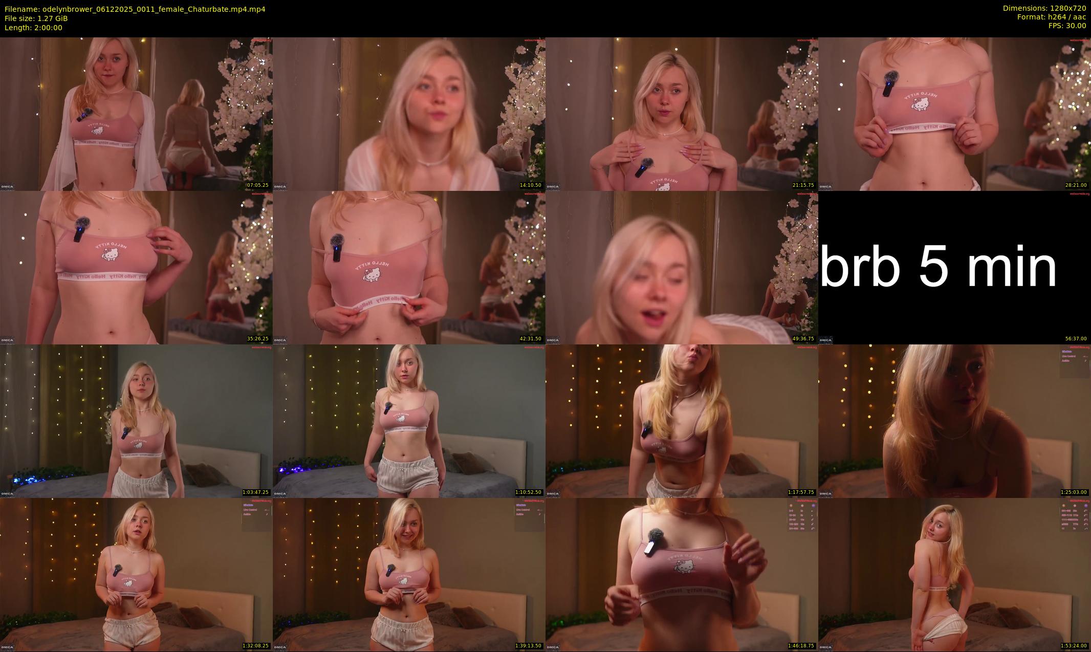 odelynbrower — 120 minute Chaturbate female cam show recording, 720p, Dec 6, 2025