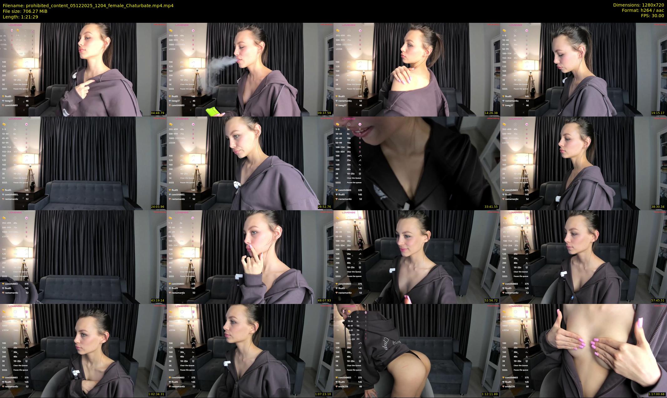 prohibited_content — 82 minute Chaturbate female cam show recording, 720p, Dec 5, 2025