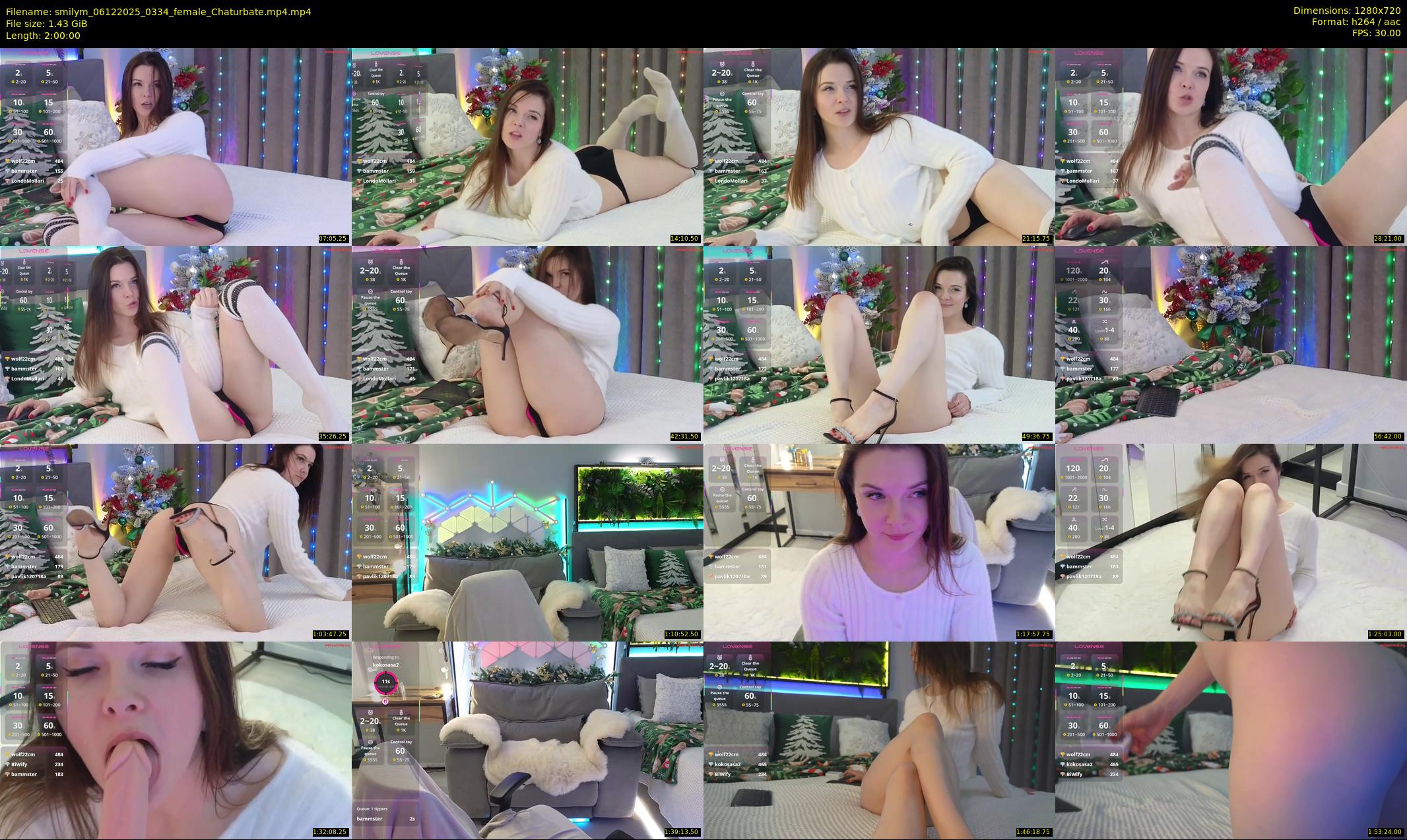 smilym — 120 minute Chaturbate female cam show recording, 720p, Dec 6, 2025