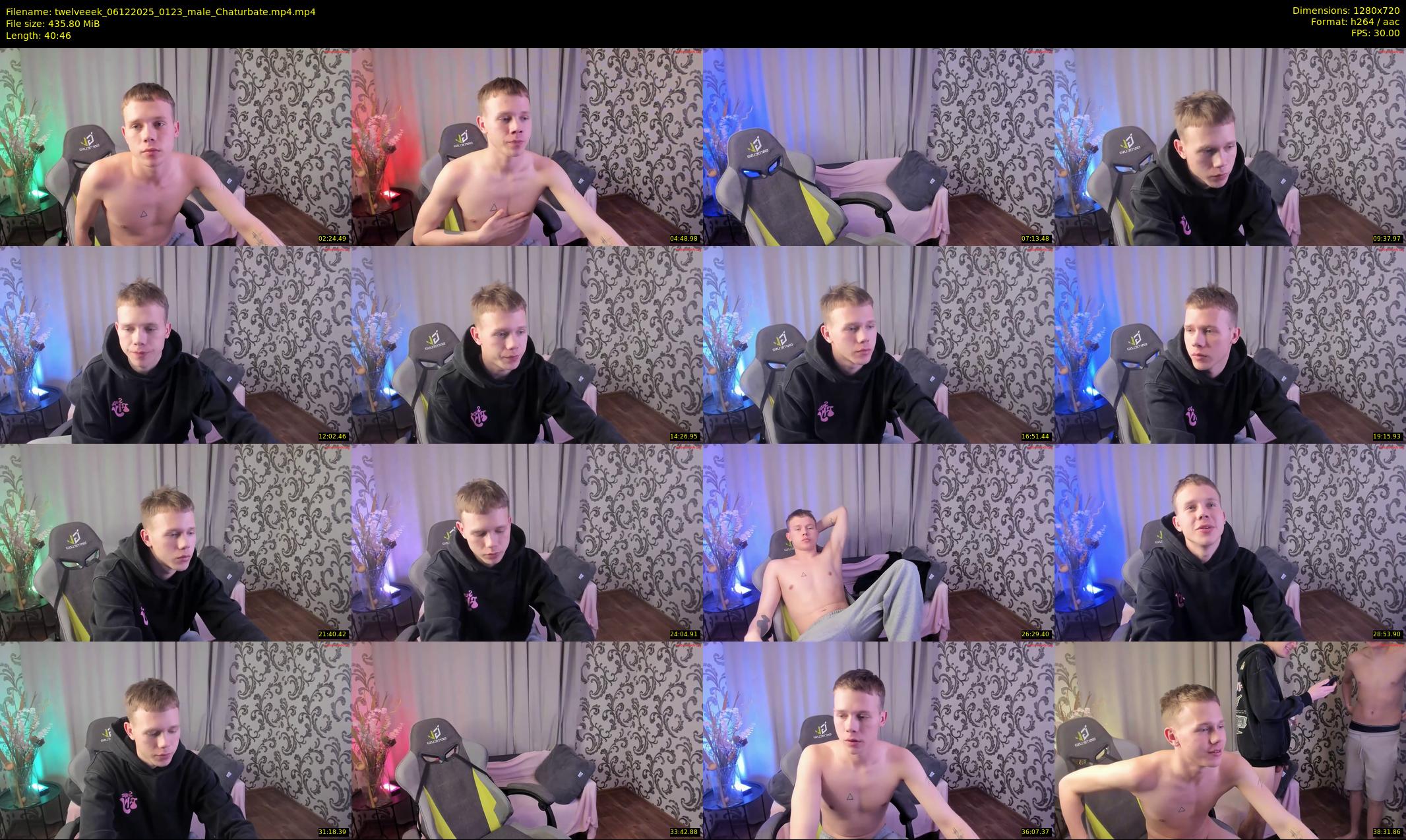 twelveeek — 41 minute Chaturbate male cam show recording, 720p, Dec 6, 2025