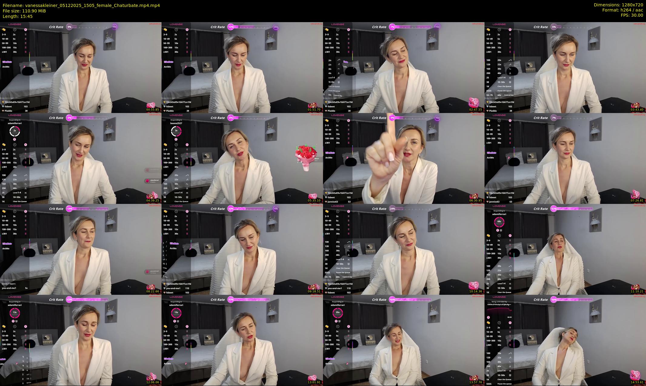 vanessakleiner — 16 minute Chaturbate female cam show recording, 720p, Dec 5, 2025