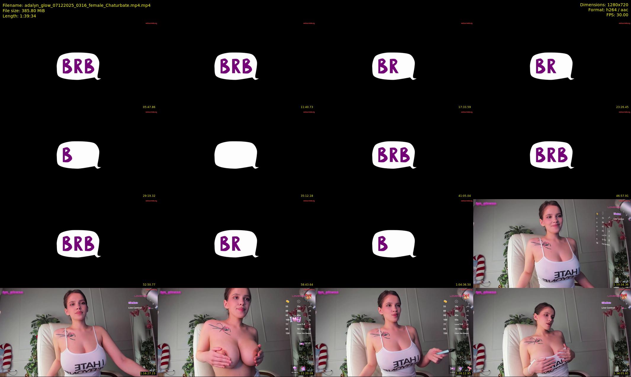 adalyn_glow — 100 minute Chaturbate female cam show recording, 720p, Dec 7, 2025