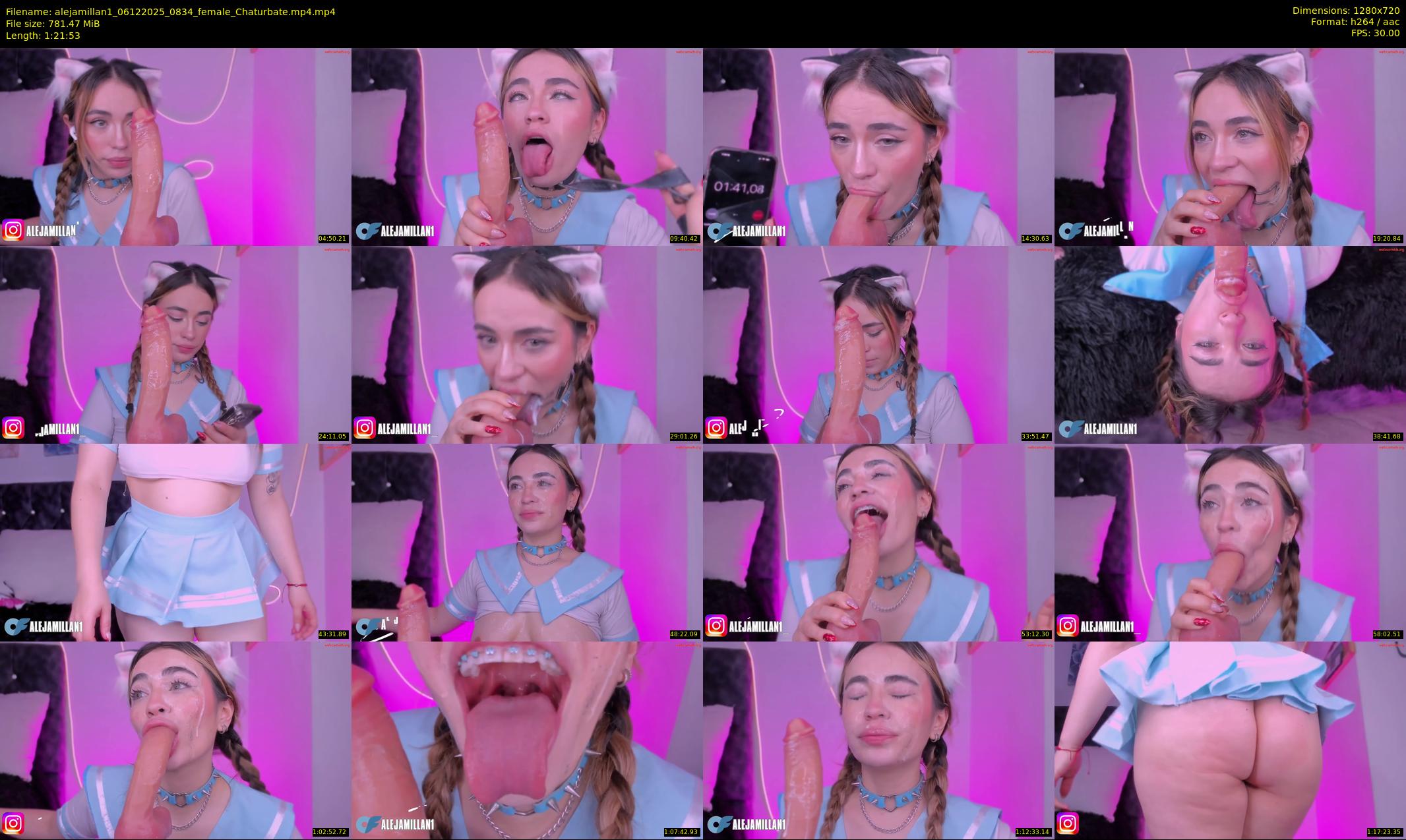 alejamillan1 — 82 minute Chaturbate female cam show recording, 720p, Dec 6, 2025