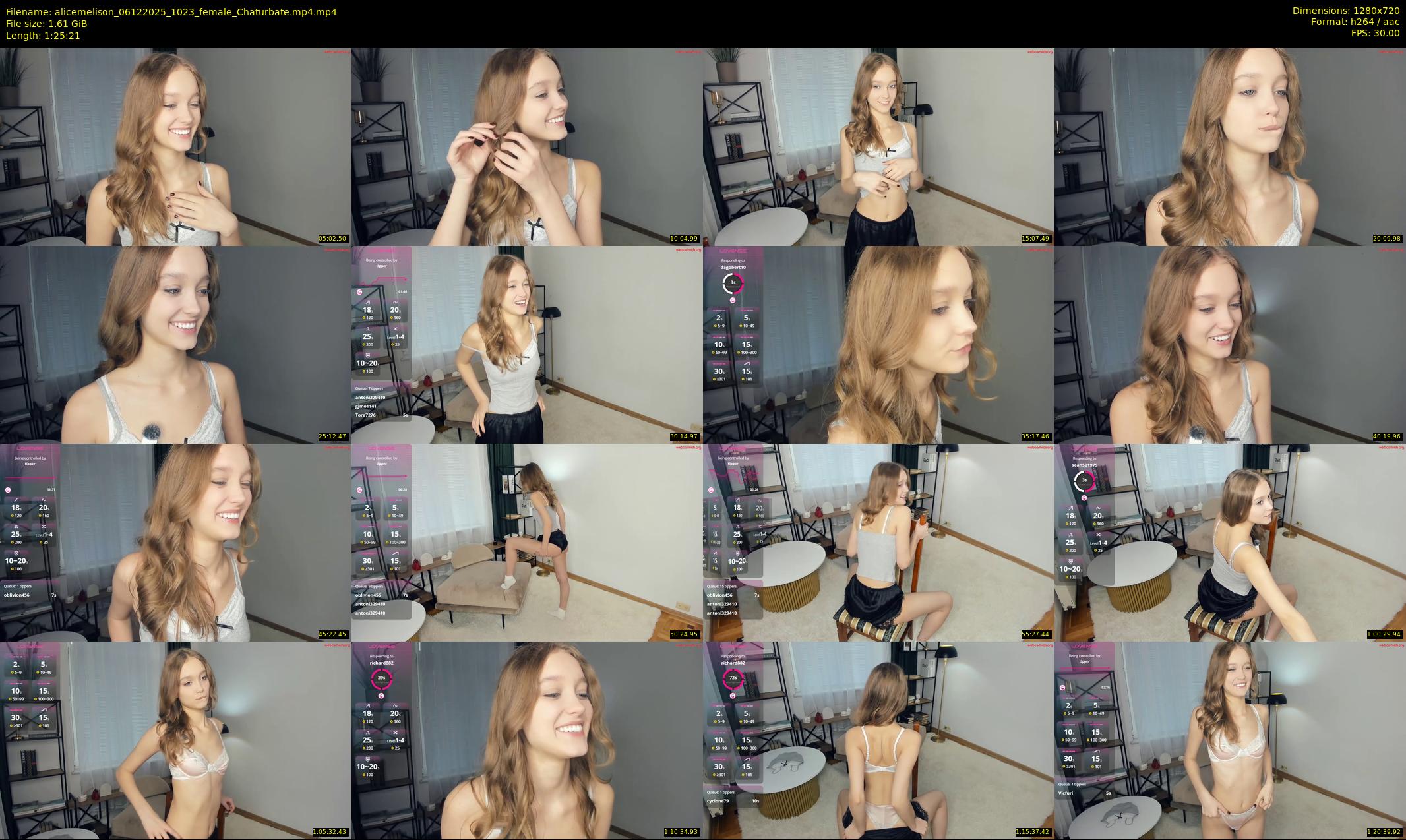 alicemelison — 86 minute Chaturbate female cam show recording, 720p, Dec 6, 2025