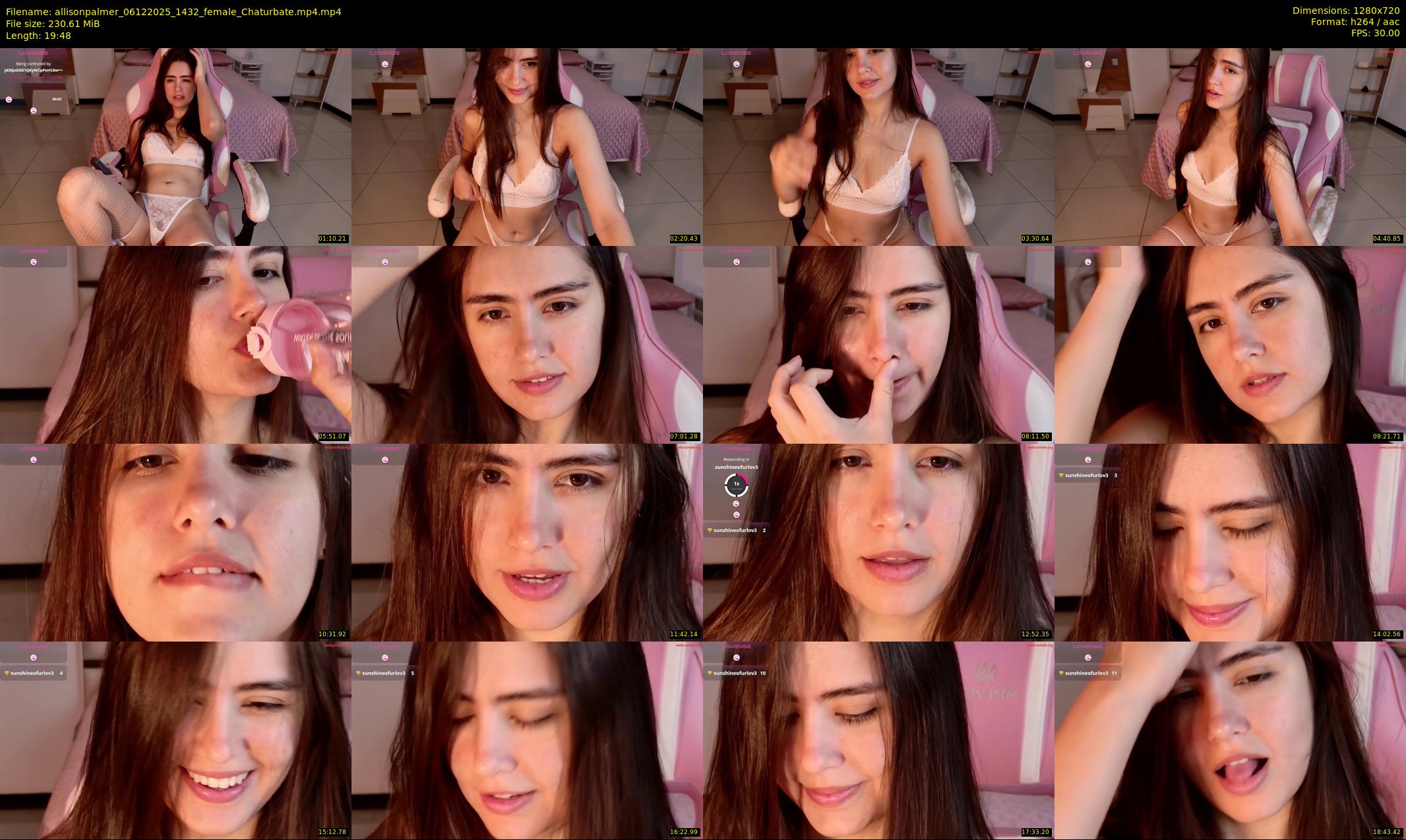allisonpalmer — 20 minute Chaturbate female cam show recording, 720p, Dec 6, 2025