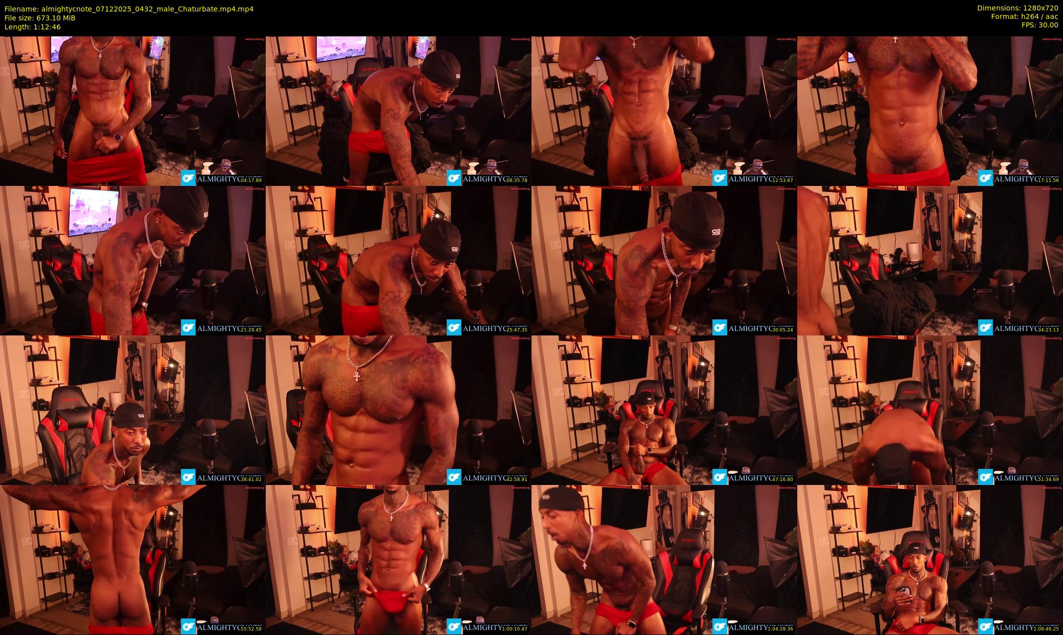 almightycnote — 73 minute Chaturbate male cam show recording, 720p, Dec 7, 2025