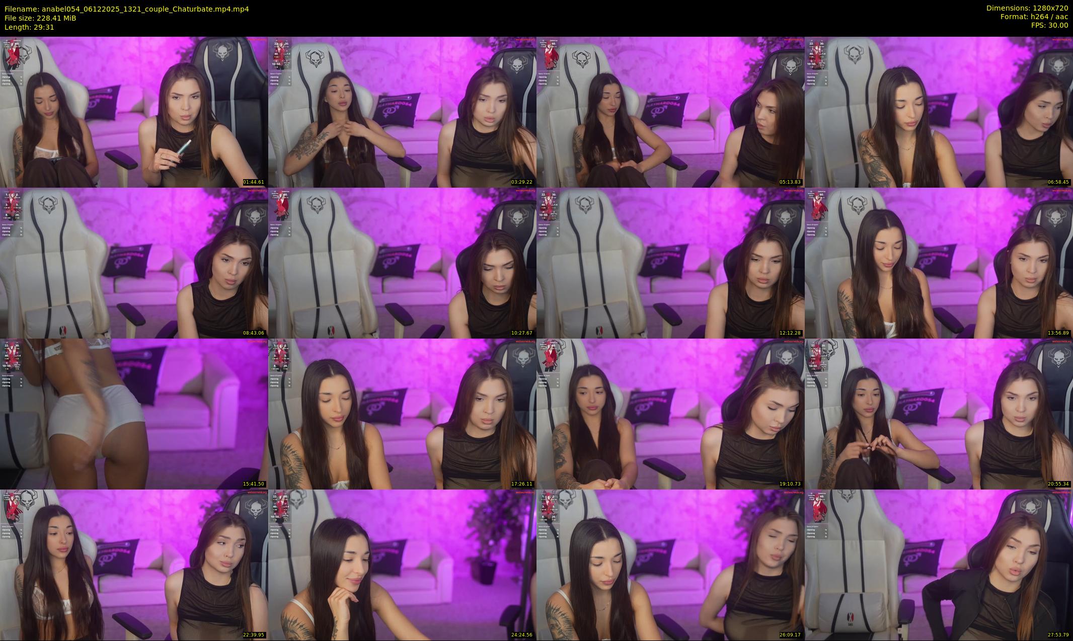 anabel054 — 30 minute Chaturbate female cam show recording, 720p, Dec 6, 2025