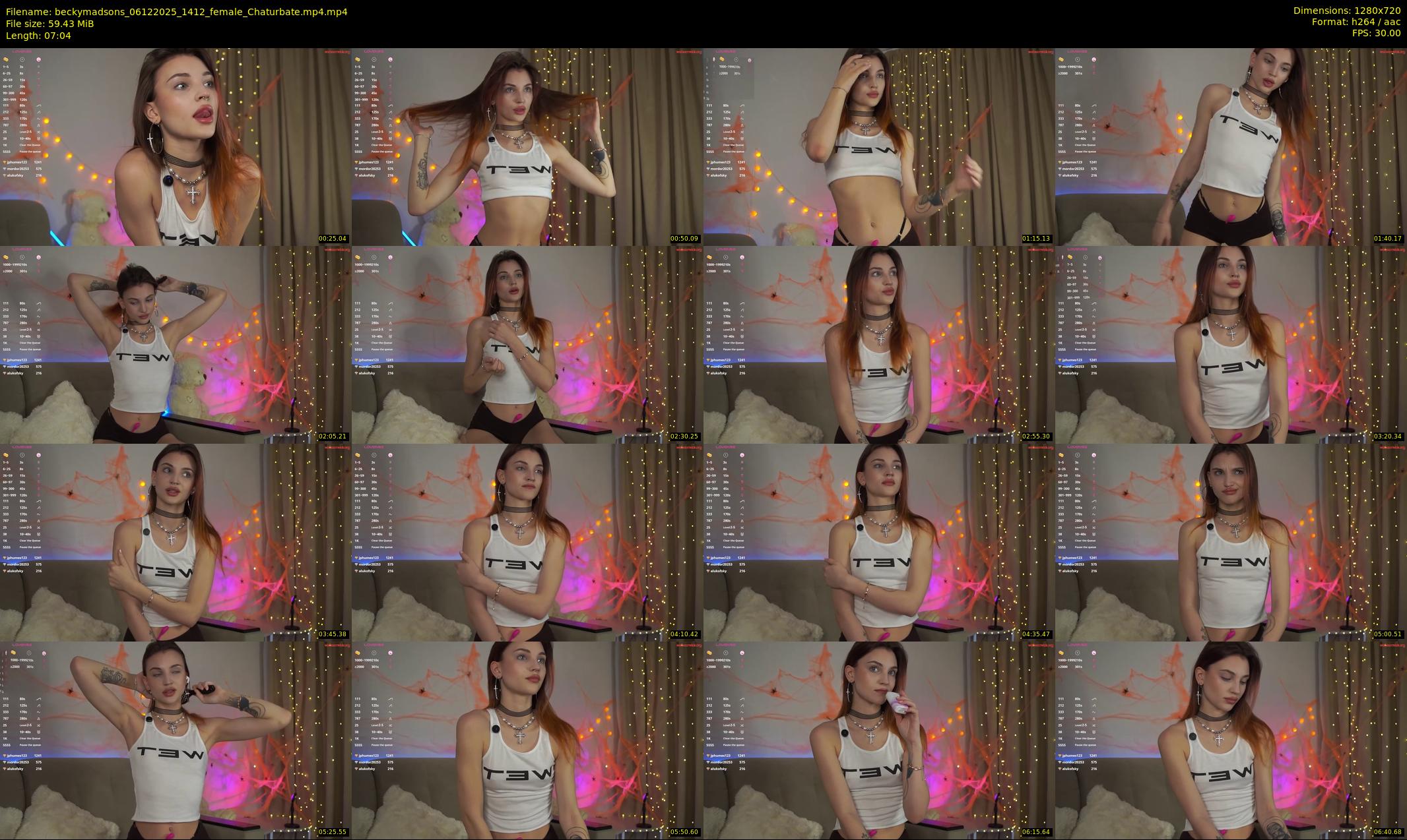 beckymadsons — 8 minute Chaturbate female cam show recording, 720p, Dec 6, 2025