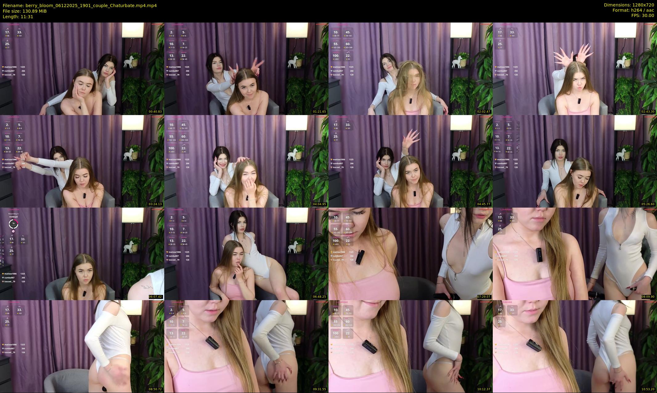 berry_bloom — 12 minute Chaturbate female cam show recording, 720p, Dec 6, 2025