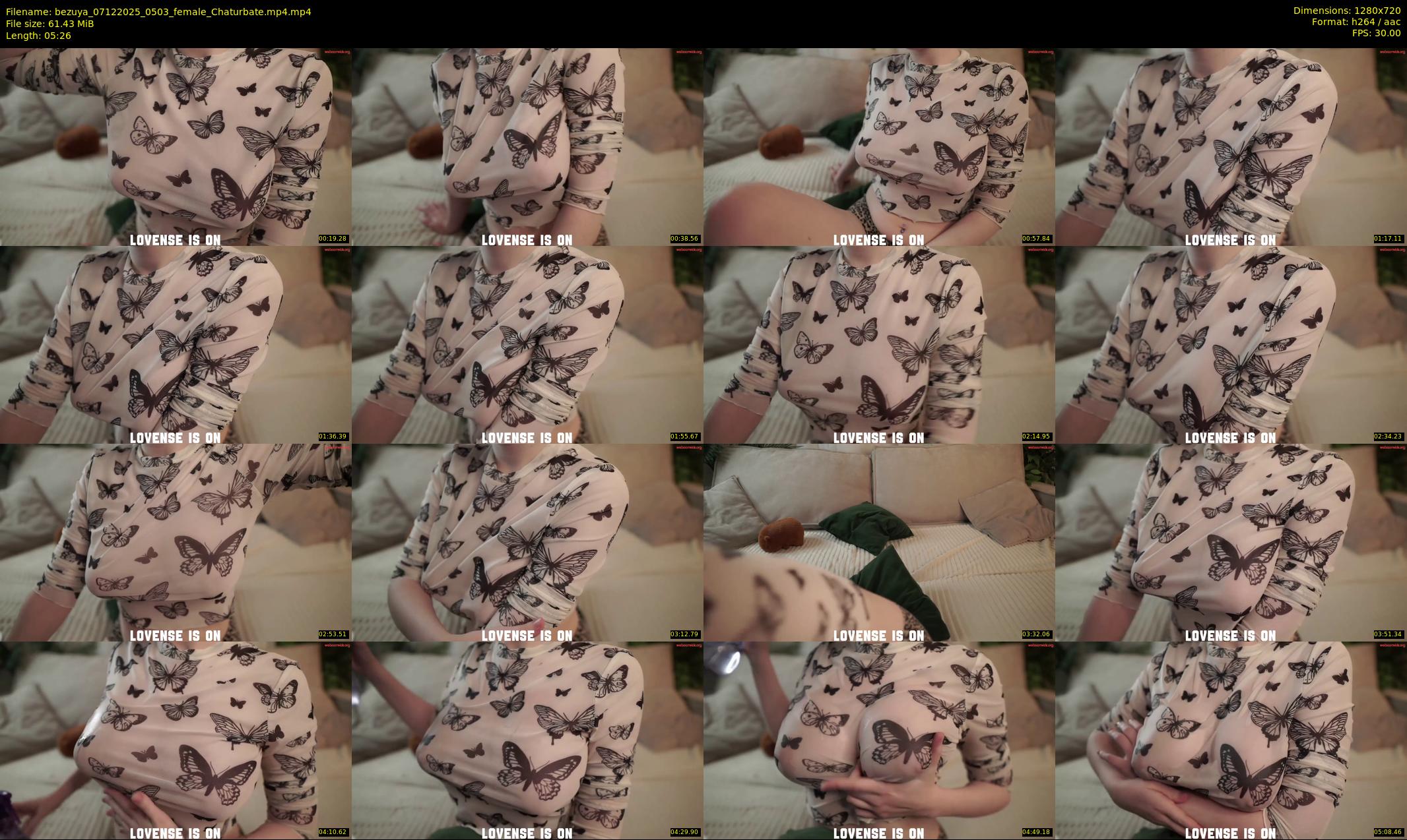 bezuya — 6 minute Chaturbate female cam show recording, 720p, Dec 7, 2025