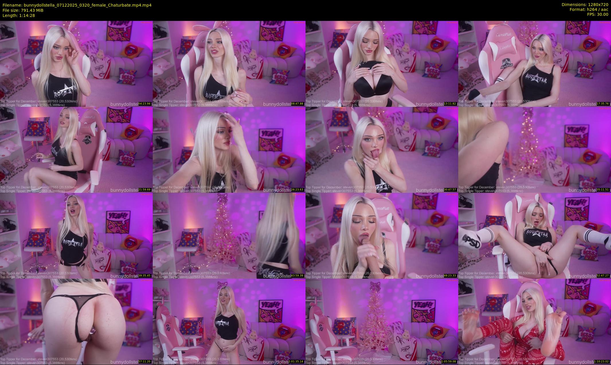 bunnydollstella — 75 minute Chaturbate female cam show recording, 720p, Dec 7, 2025