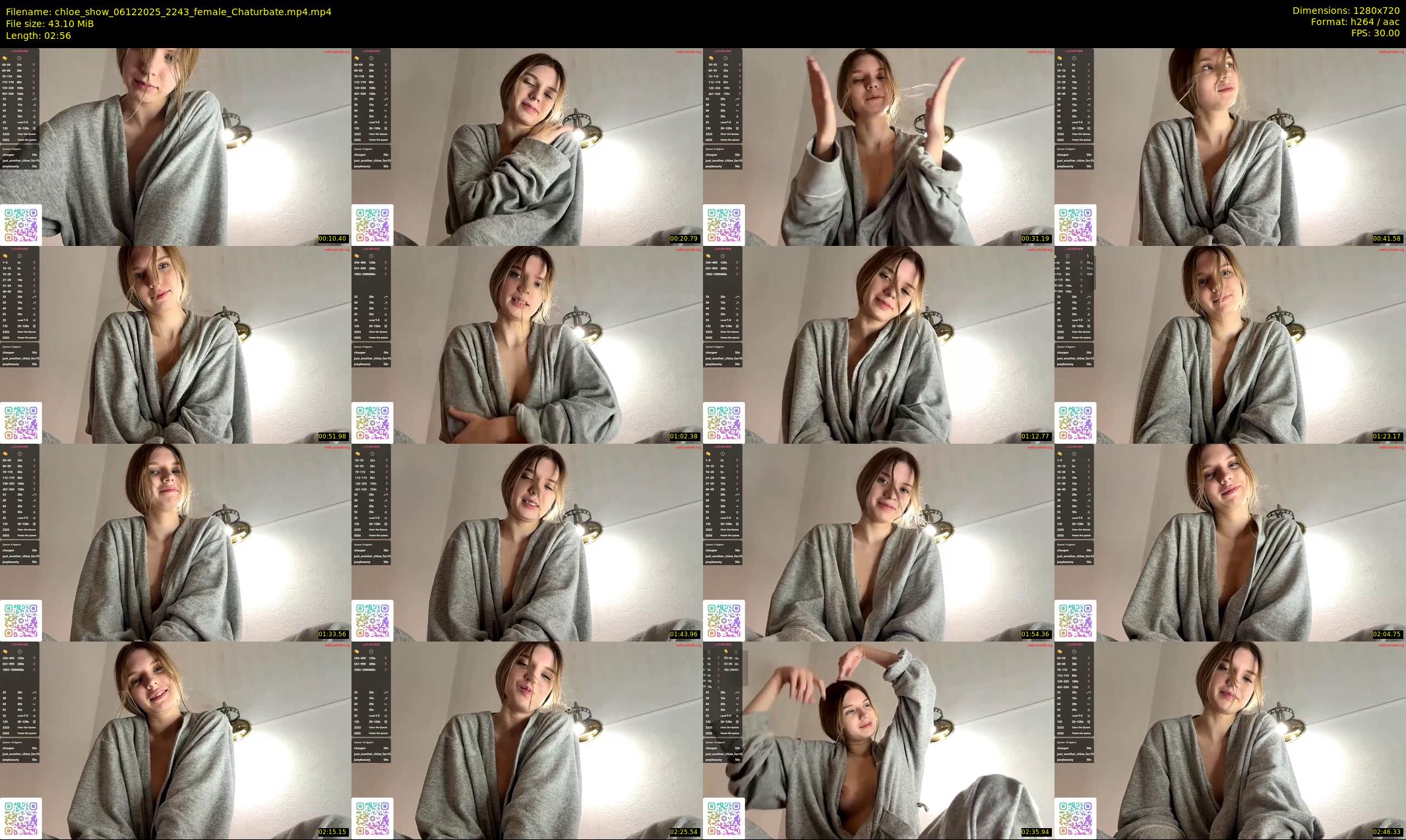 chloe_show — 3 minute Chaturbate female cam show recording, 720p, Dec 6, 2025