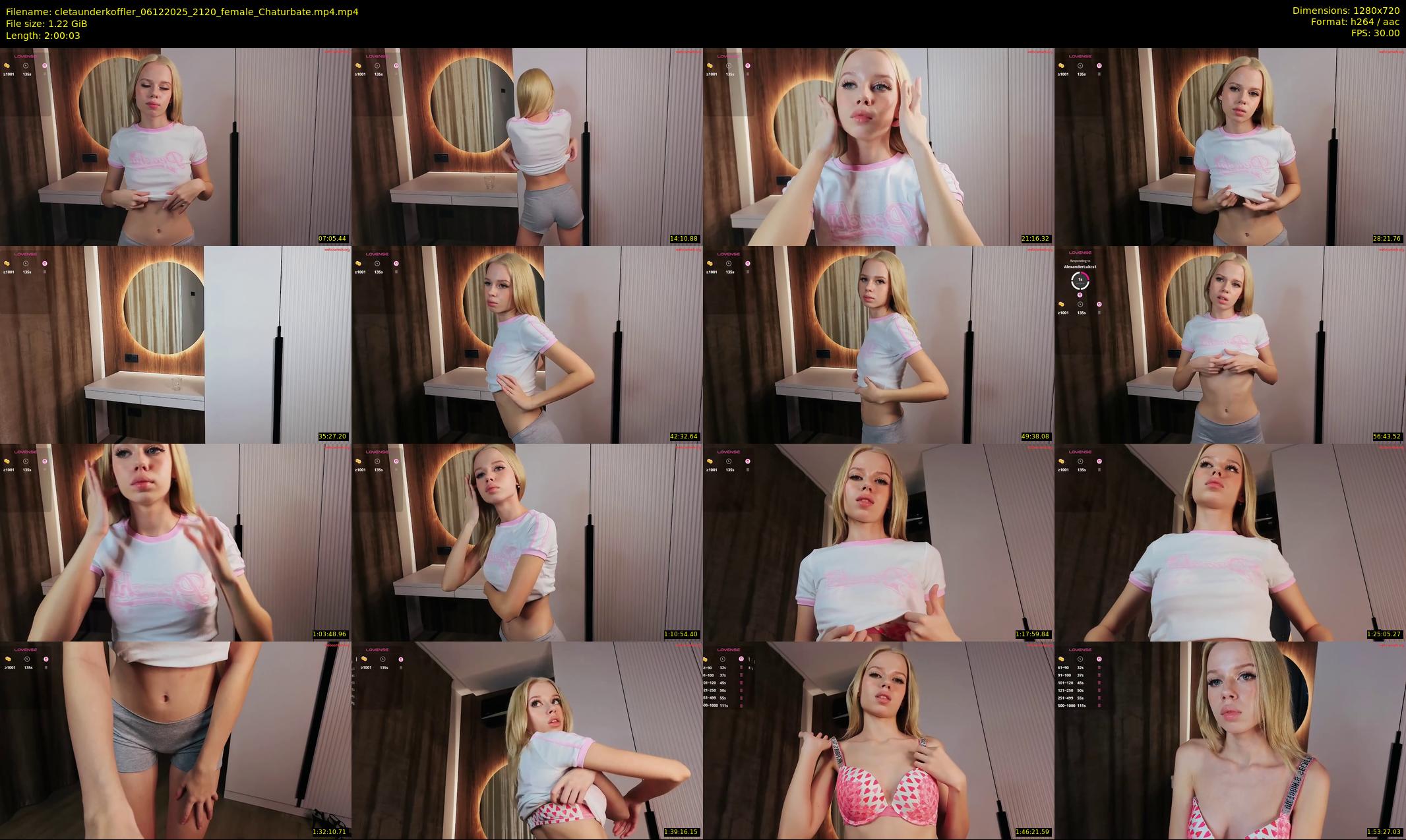 cletaunderkoffler — 121 minute Chaturbate female cam show recording, 720p, Dec 6, 2025
