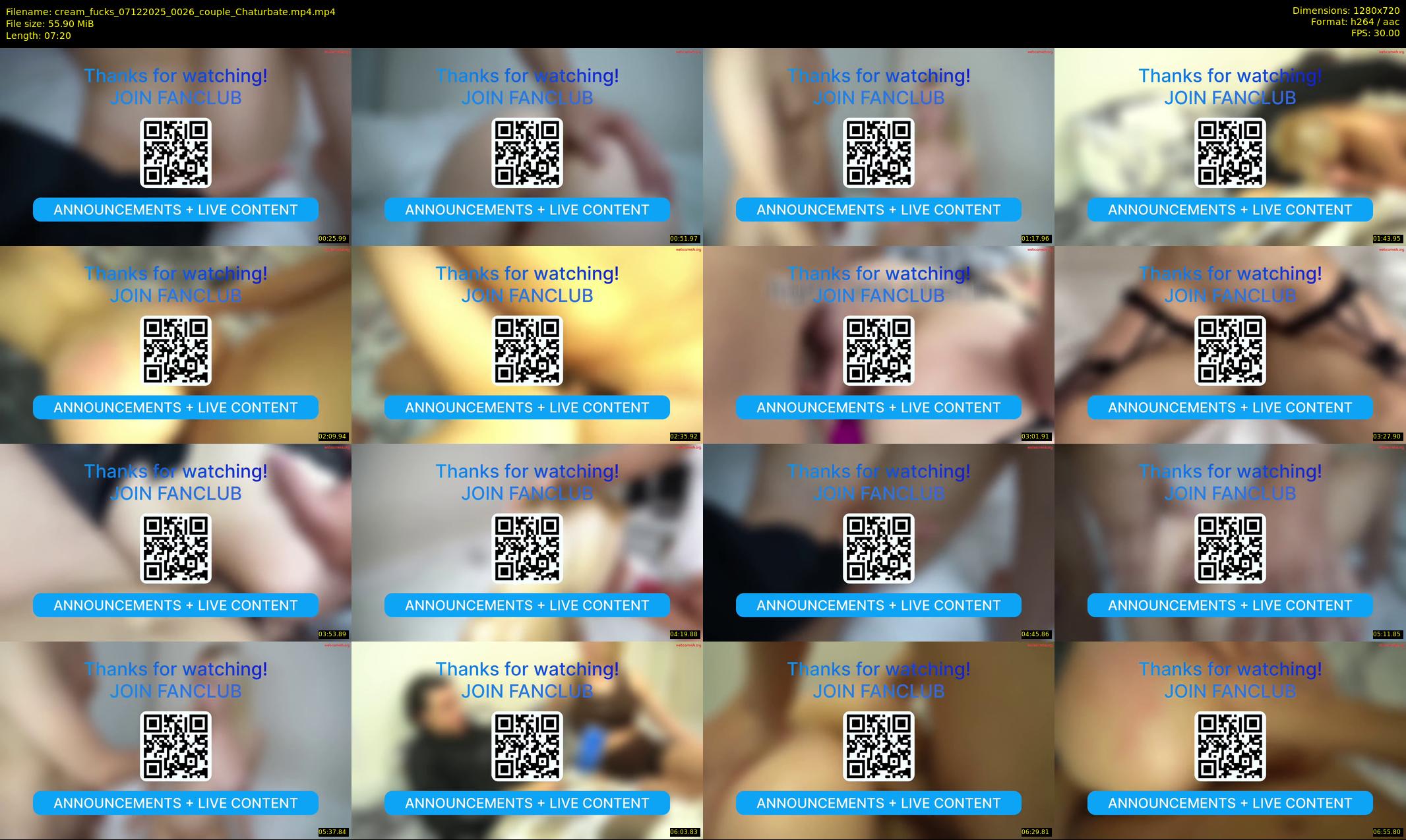 cream_fucks — 8 minute Chaturbate couple cam show recording, 720p, Dec 7, 2025