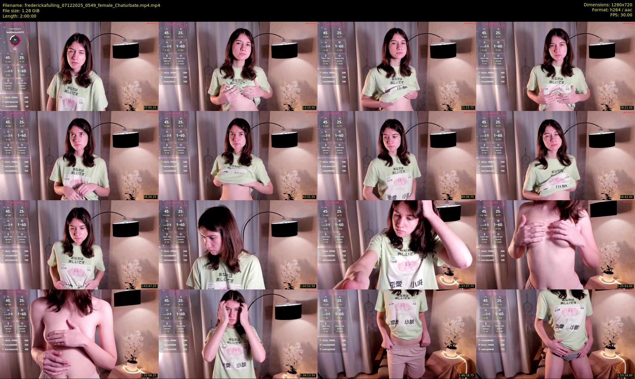 frederickafulling — 120 minute Chaturbate female cam show recording, 720p, Dec 7, 2025