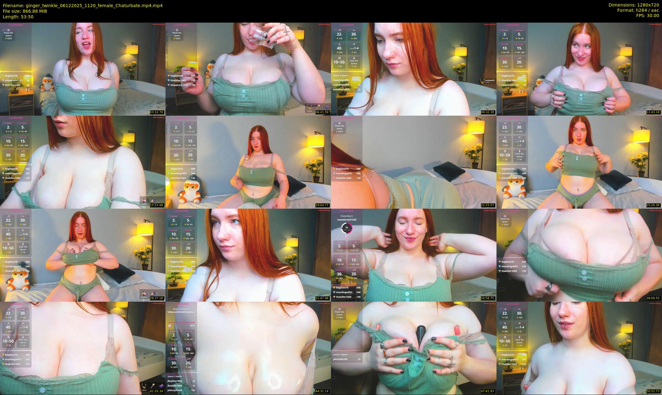 ginger_twinkle — 54 minute Chaturbate female cam show recording, 720p, Dec 6, 2025