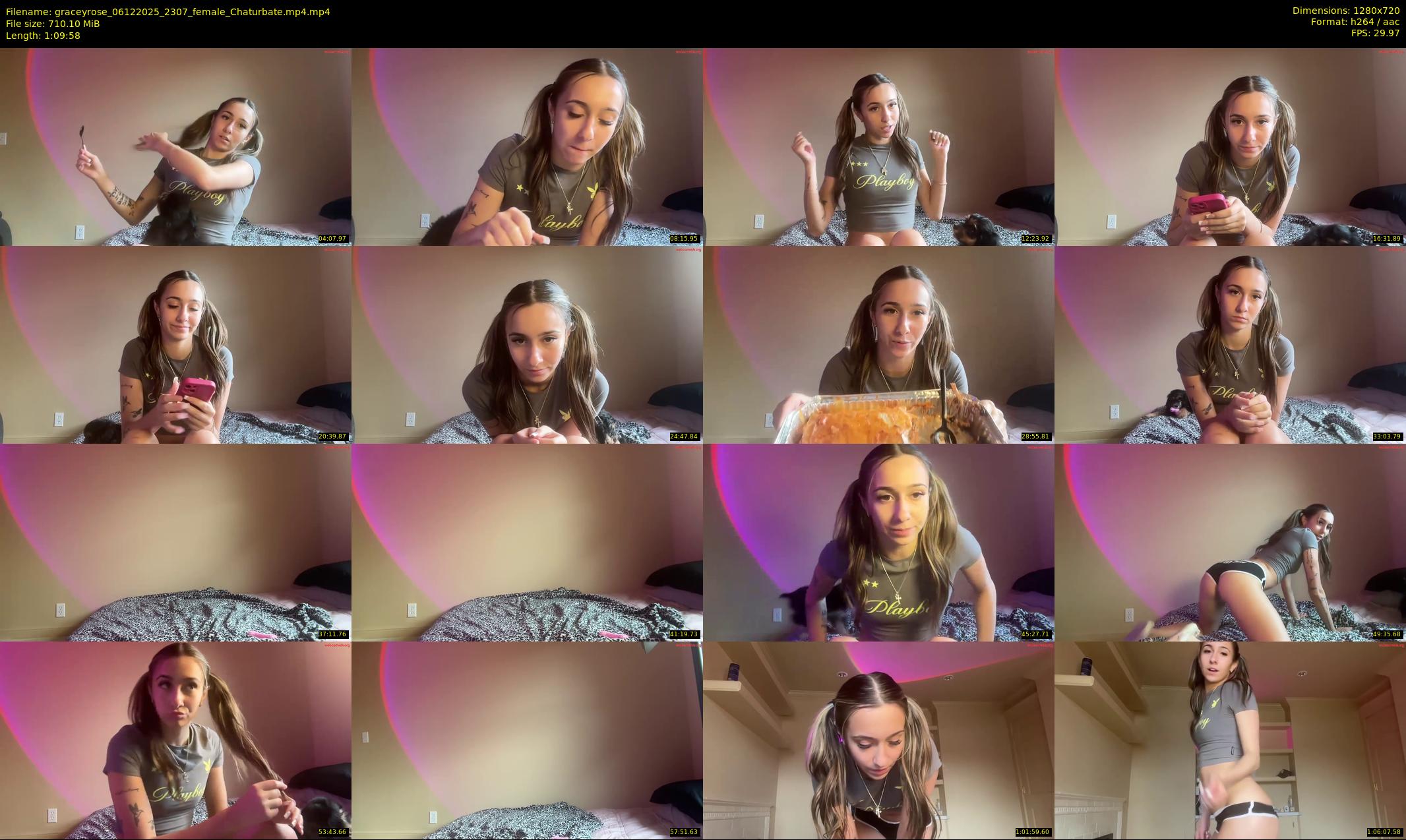 graceyrose — 70 minute Chaturbate female cam show recording, 720p, Dec 6, 2025