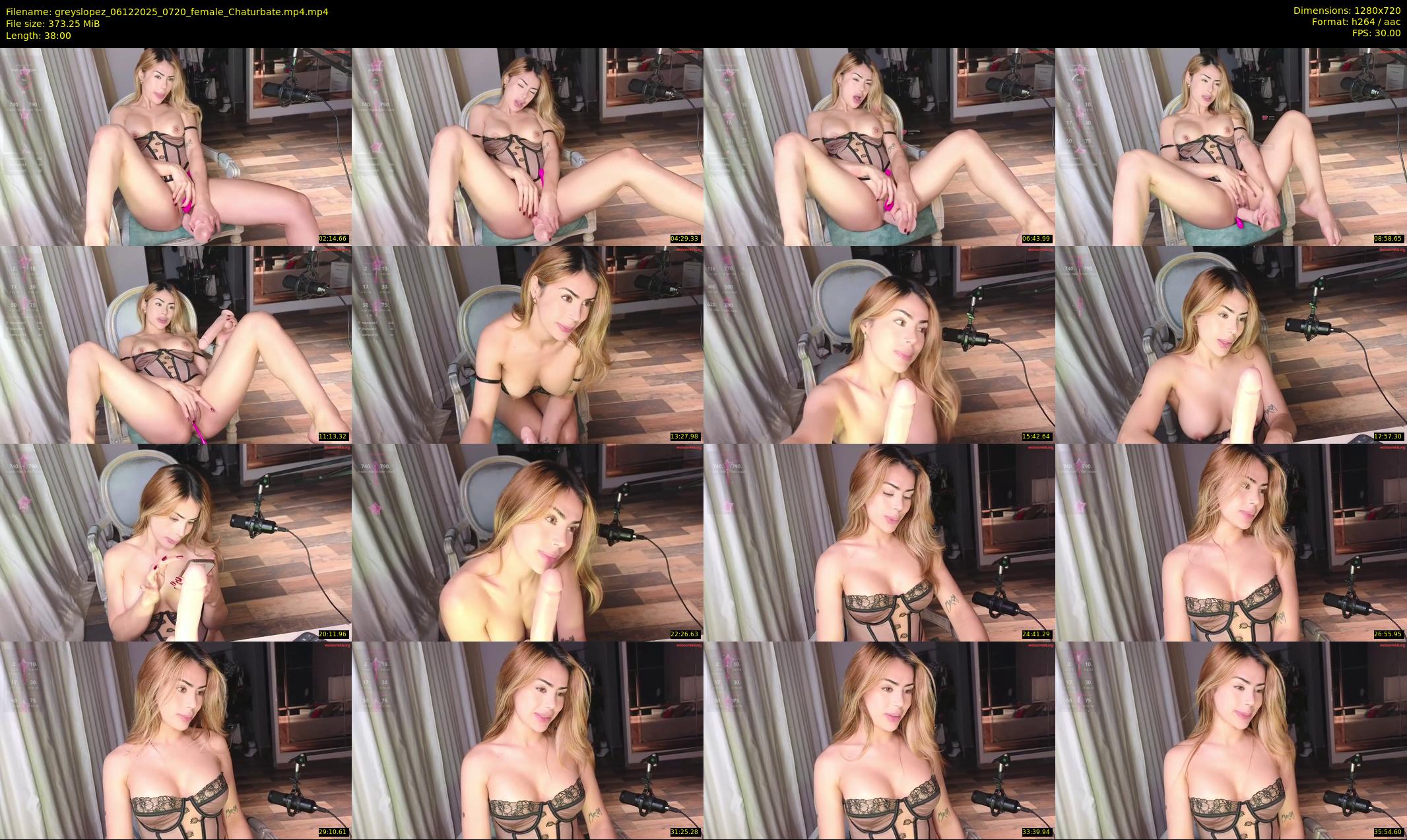 greyslopez — 38 minute Chaturbate female cam show recording, 720p, Dec 6, 2025