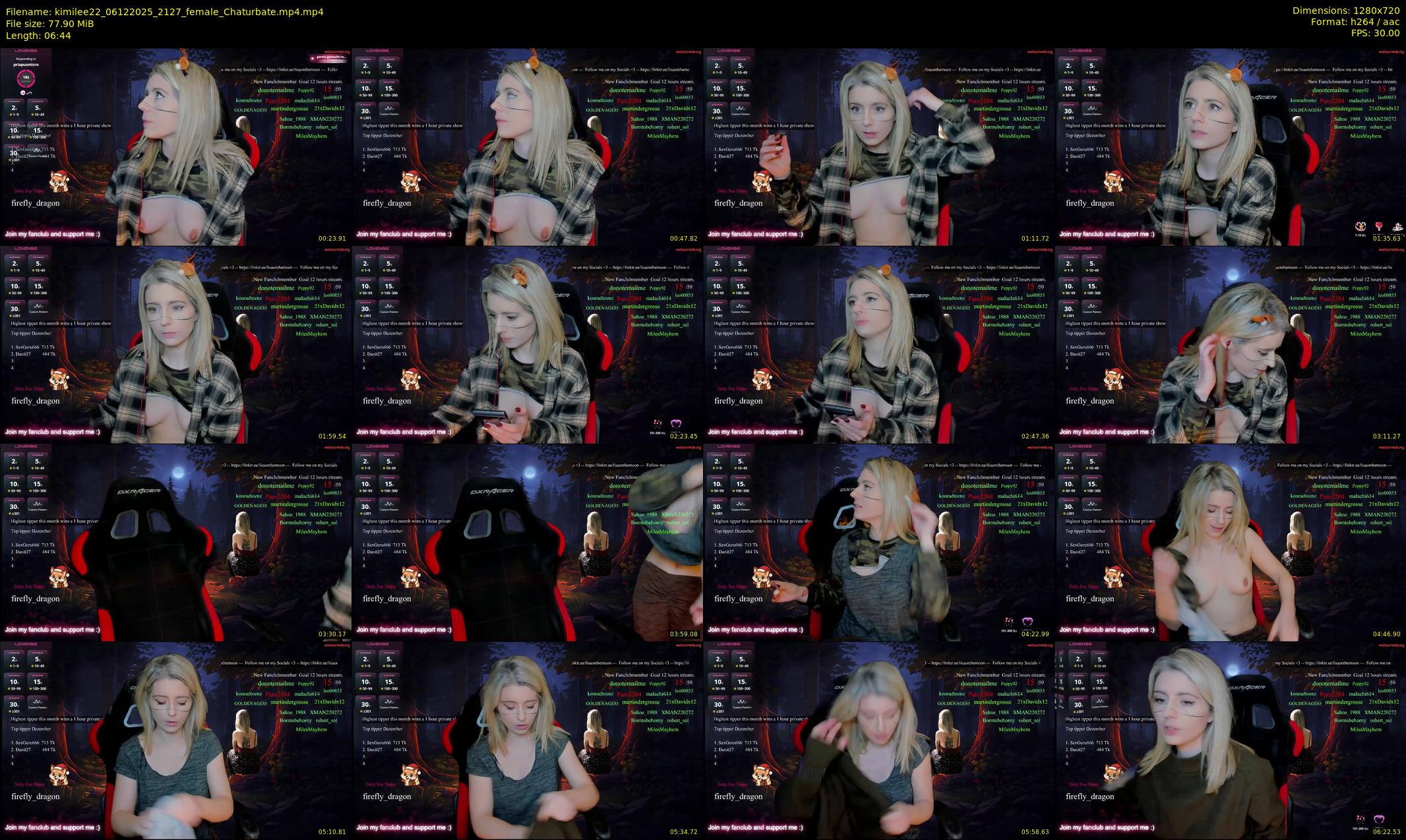 kimilee22 — 7 minute Chaturbate female cam show recording, 720p, Dec 6, 2025