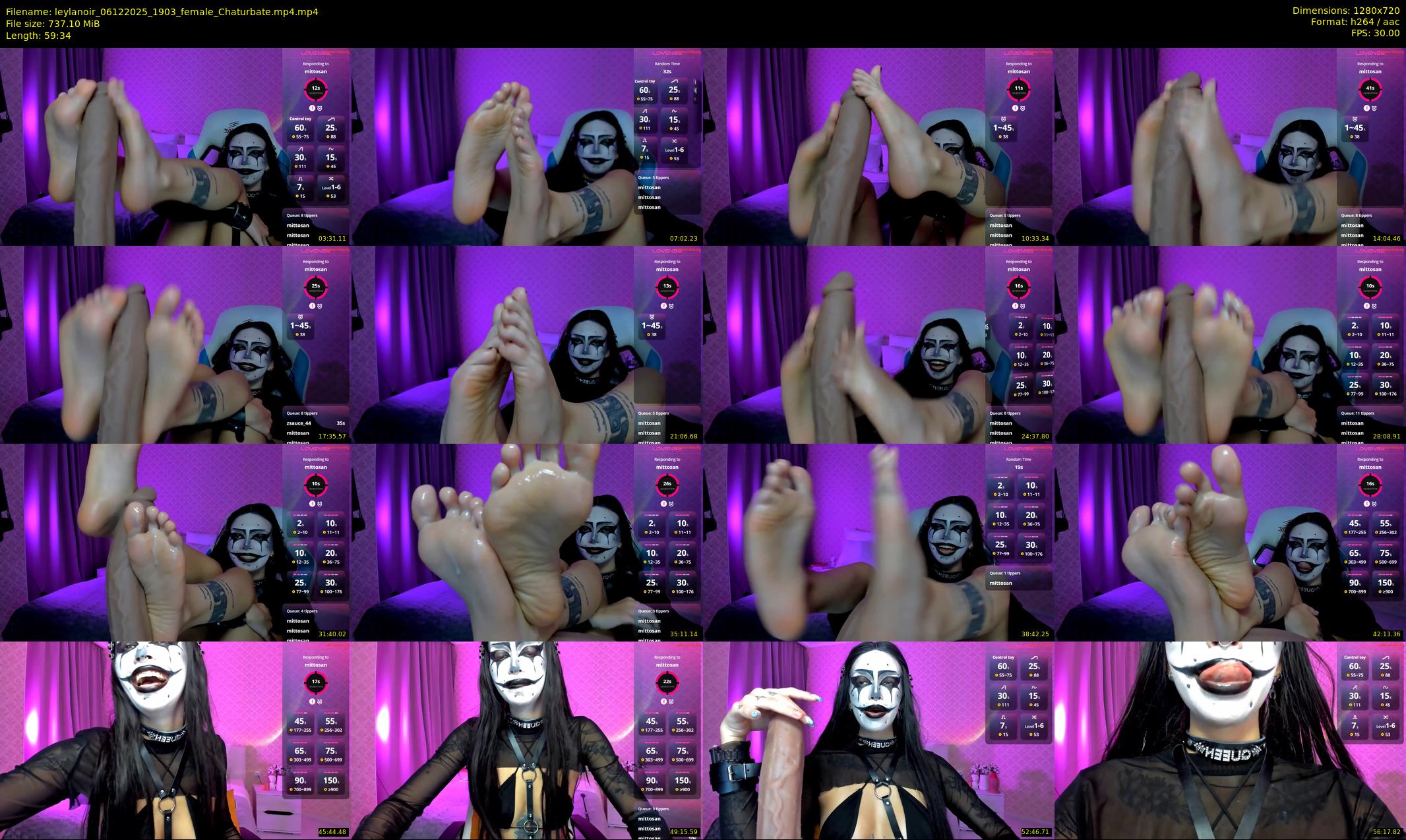 leylanoir — 60 minute Chaturbate female cam show recording, 720p, Dec 6, 2025