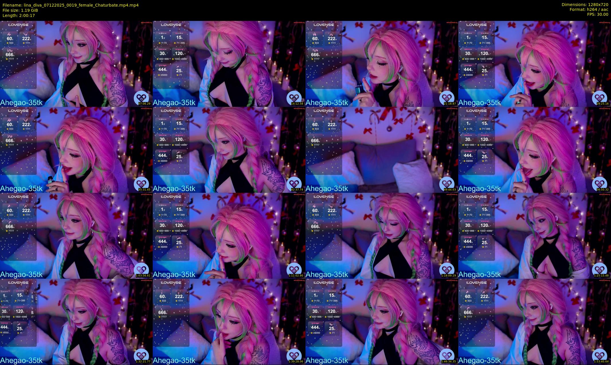 lina_diva — 121 minute Chaturbate female cam show recording, 720p, Dec 7, 2025