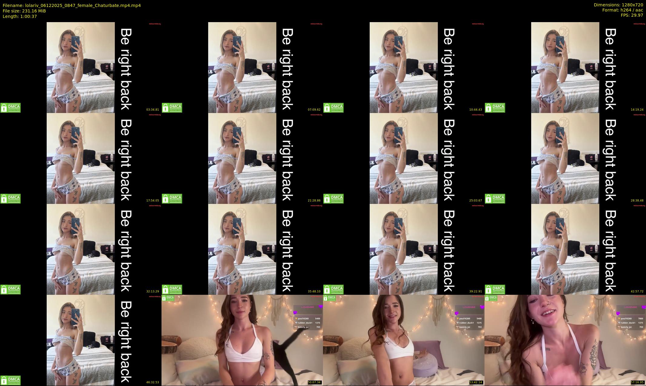 lolariv — 61 minute Chaturbate female cam show recording, 720p, Dec 6, 2025