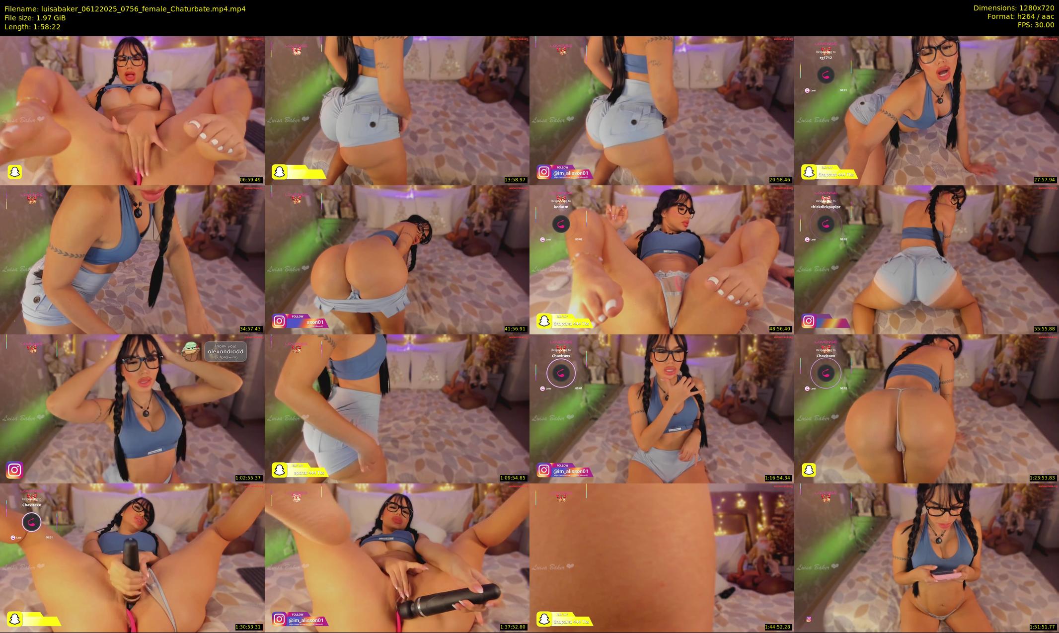 luisabaker — 119 minute Chaturbate female cam show recording, 720p, Dec 6, 2025