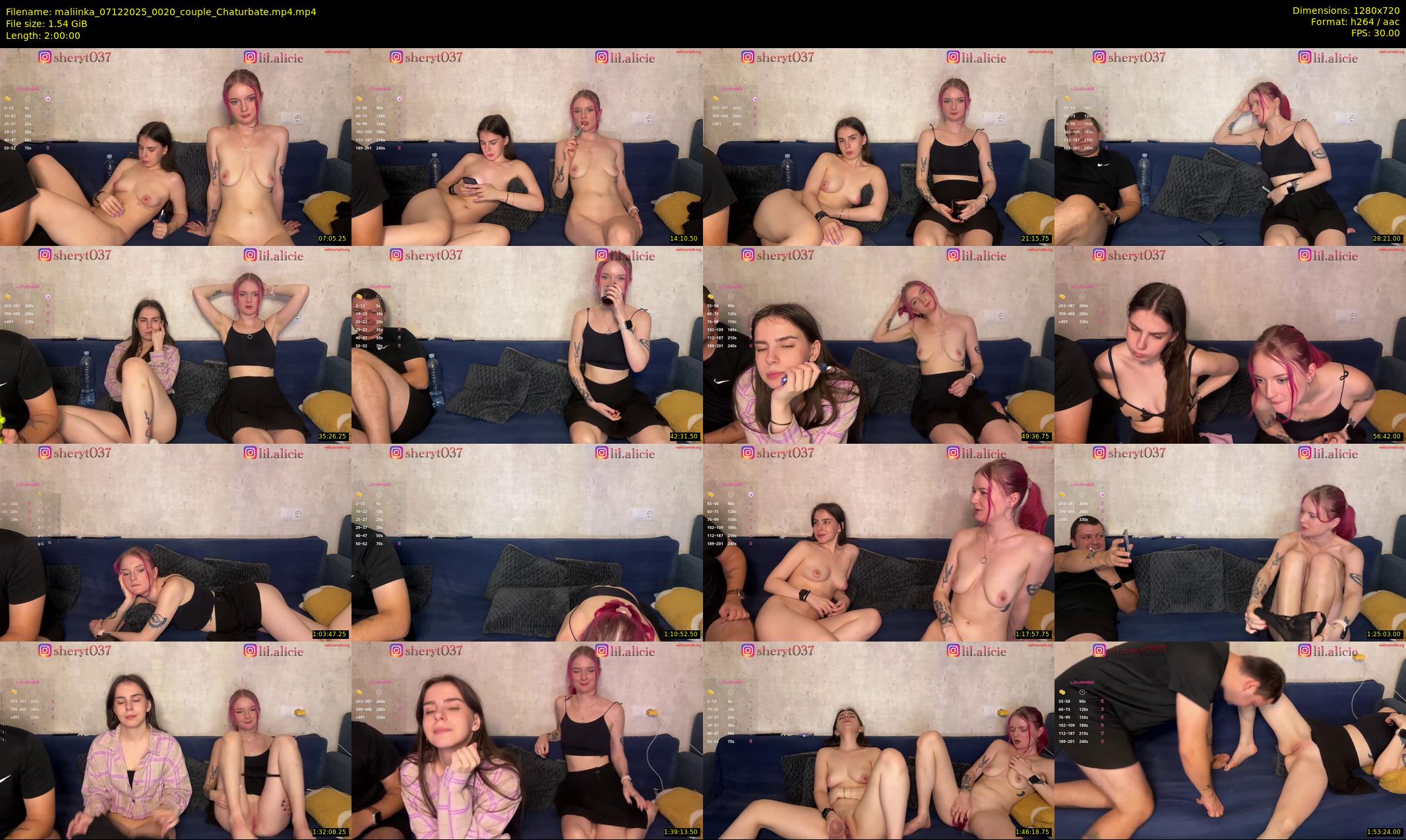 maliinka — 120 minute Chaturbate couple cam show recording, 720p, Dec 7, 2025