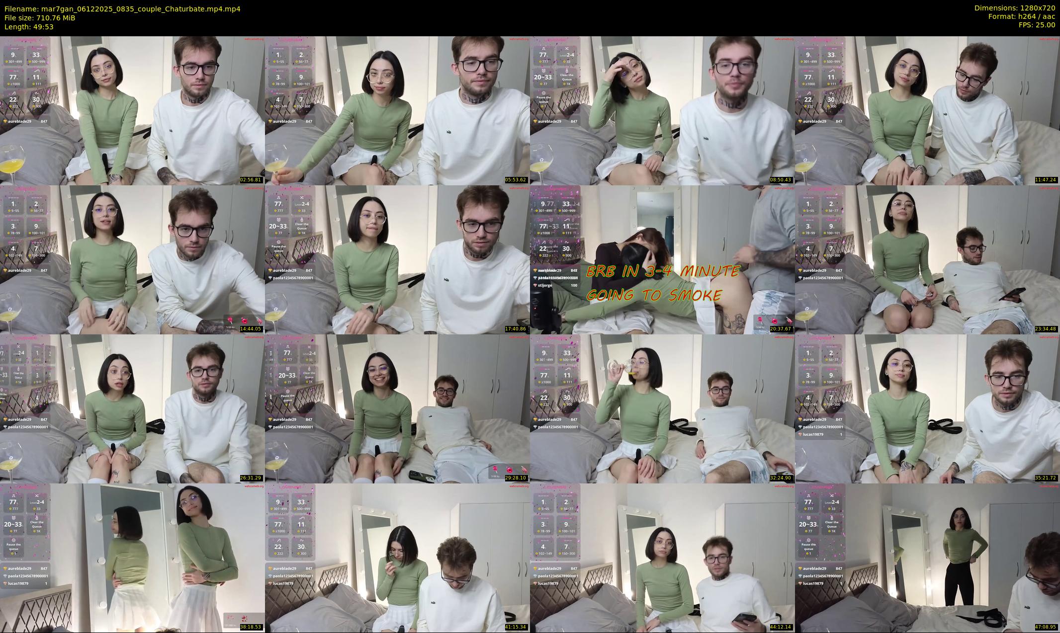 mar7gan — 50 minute Chaturbate couple cam show recording, 720p, Dec 6, 2025