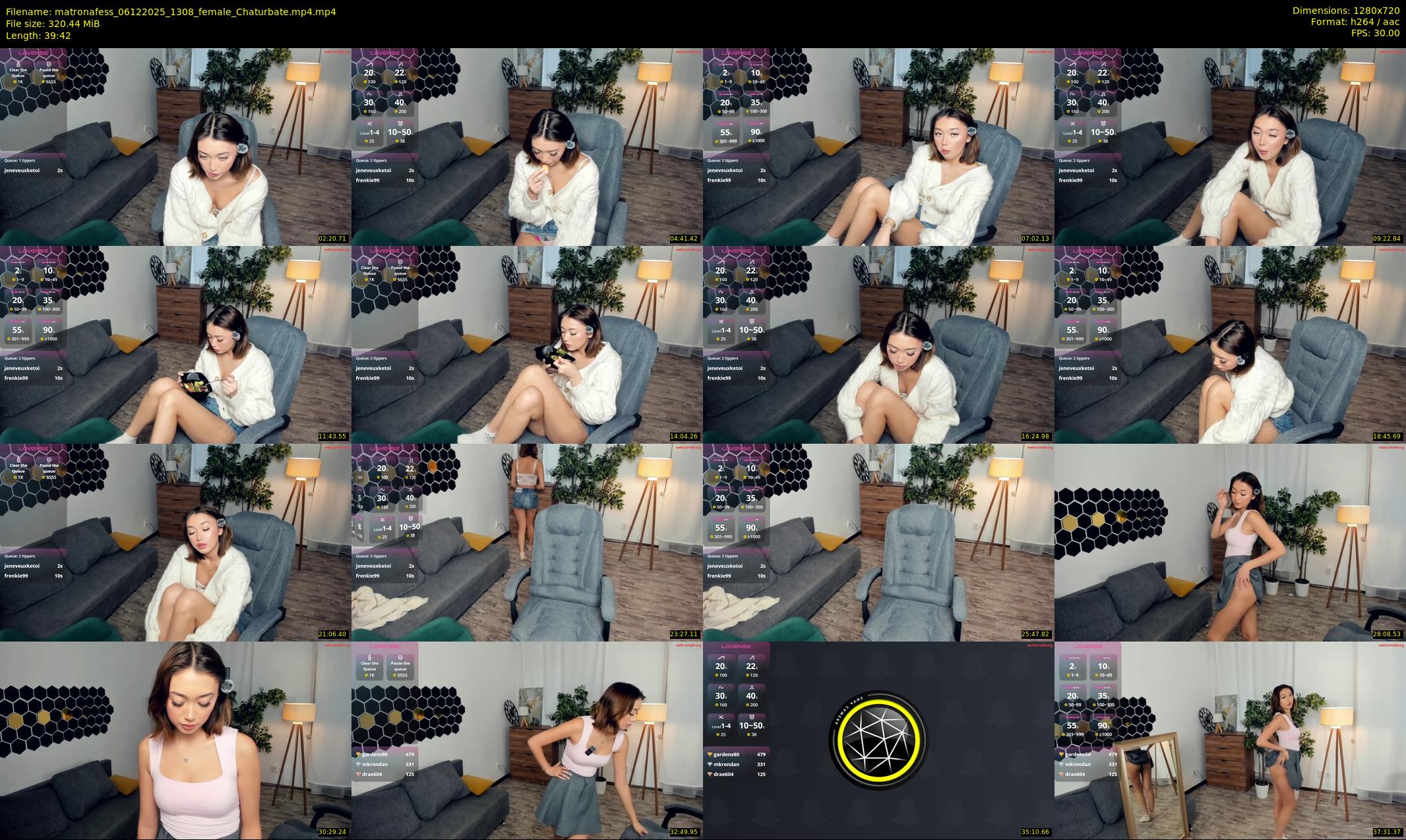 matronafess — 40 minute Chaturbate female cam show recording, 720p, Dec 6, 2025