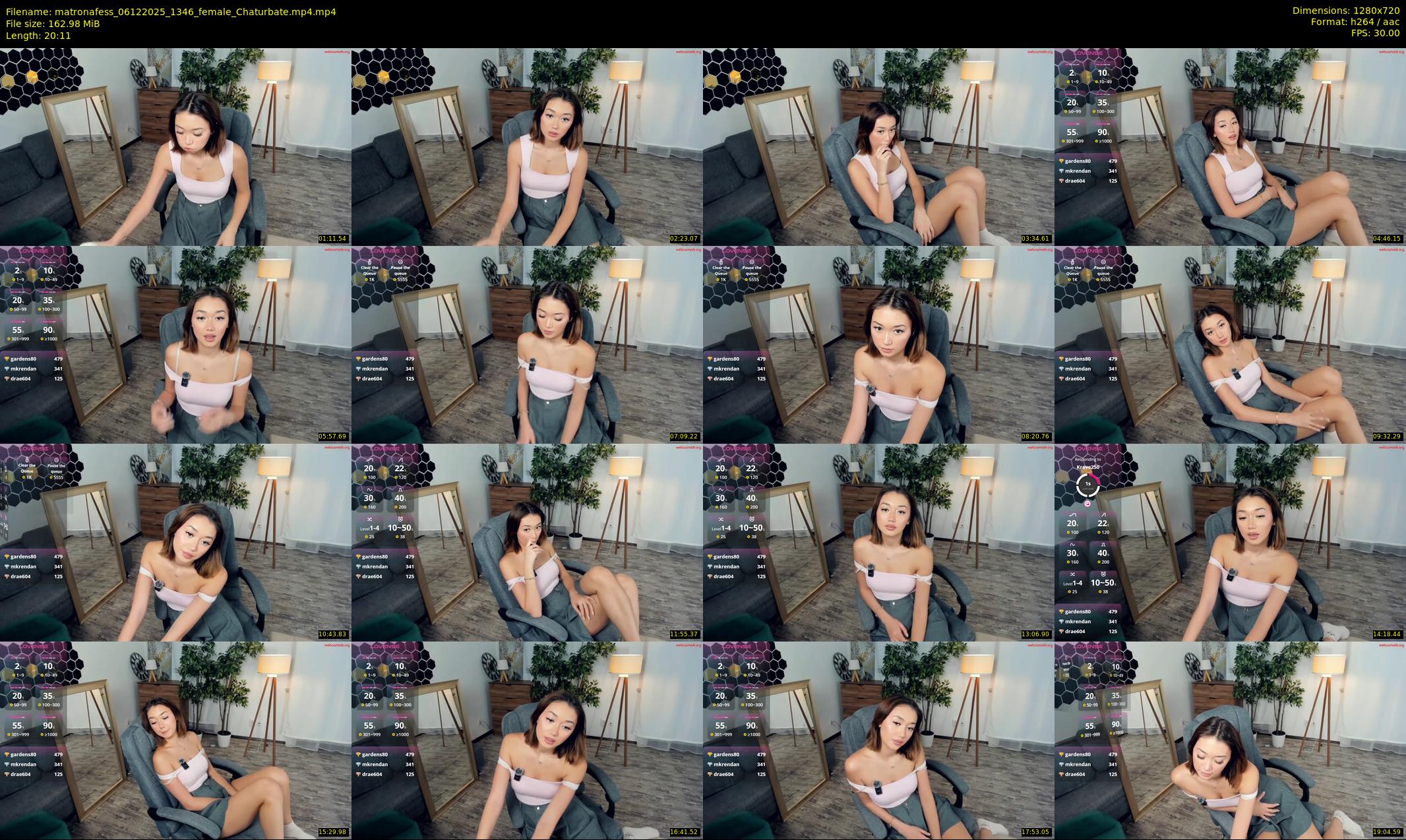 matronafess — 21 minute Chaturbate female cam show recording, 720p, Dec 6, 2025
