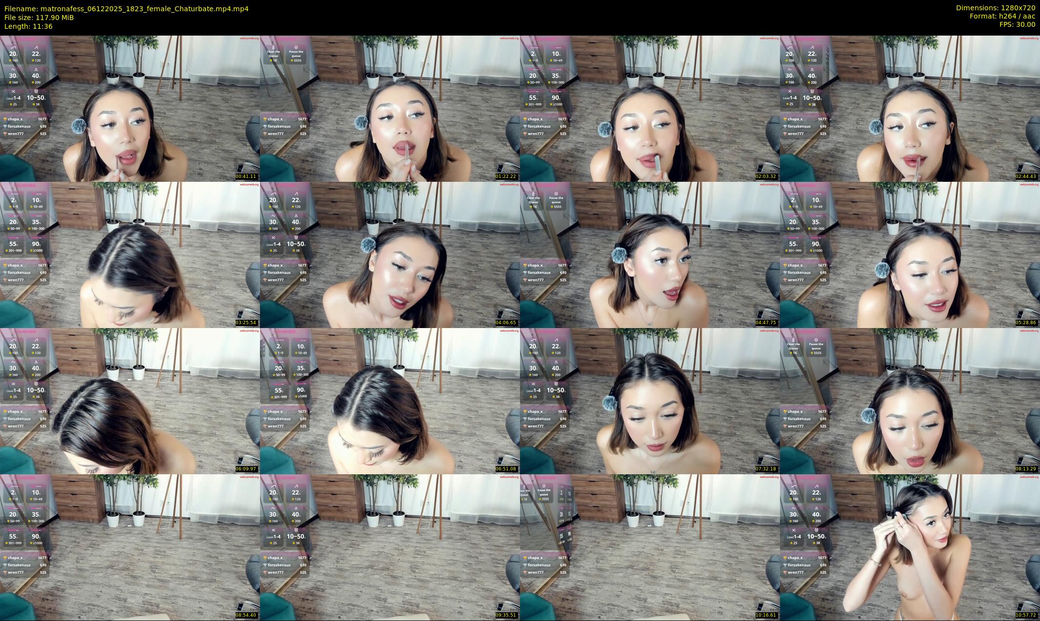 matronafess — 12 minute Chaturbate female cam show recording, 720p, Dec 6, 2025