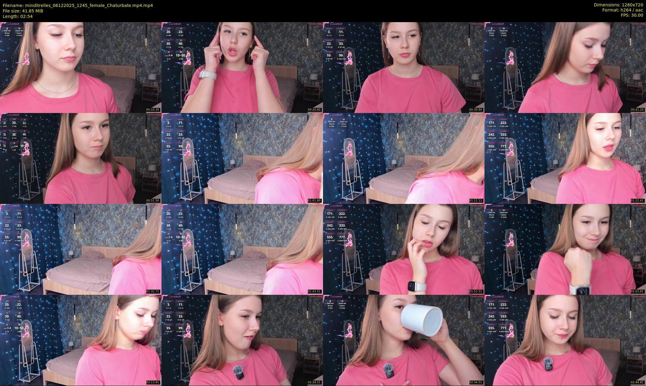 minditrelles — 3 minute Chaturbate female cam show recording, 720p, Dec 6, 2025
