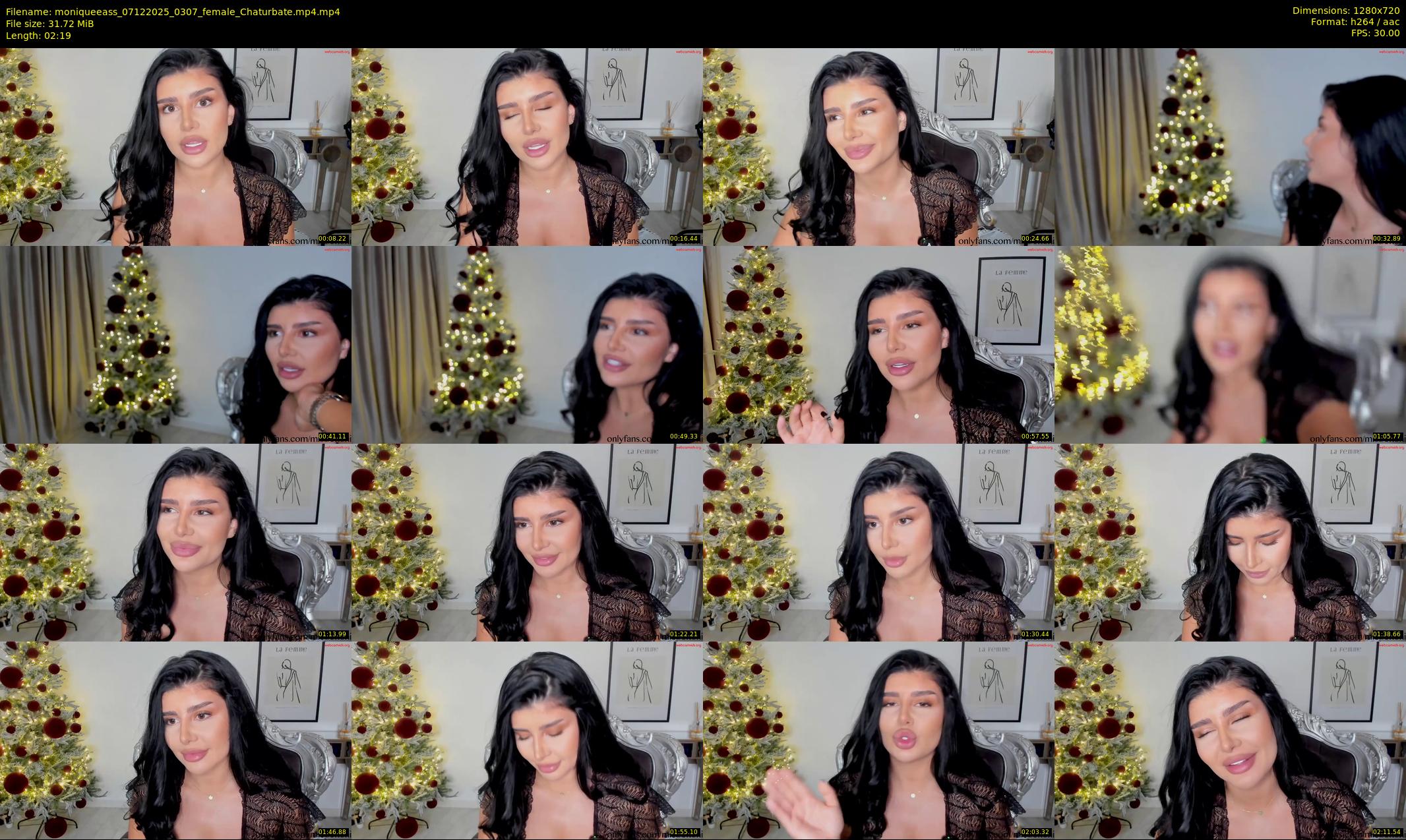 moniqueeass — 3 minute Chaturbate female cam show recording, 720p, Dec 7, 2025