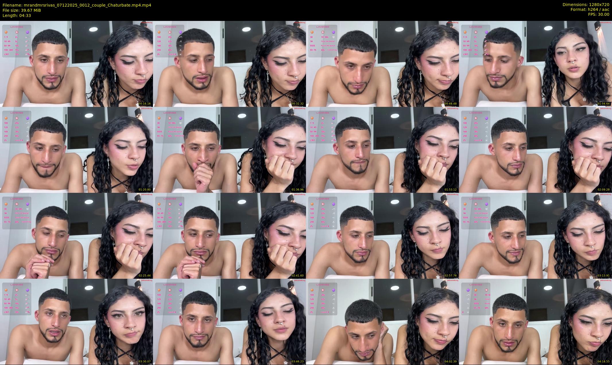 mrandmrsrivas — 5 minute Chaturbate couple cam show recording, 720p, Dec 7, 2025