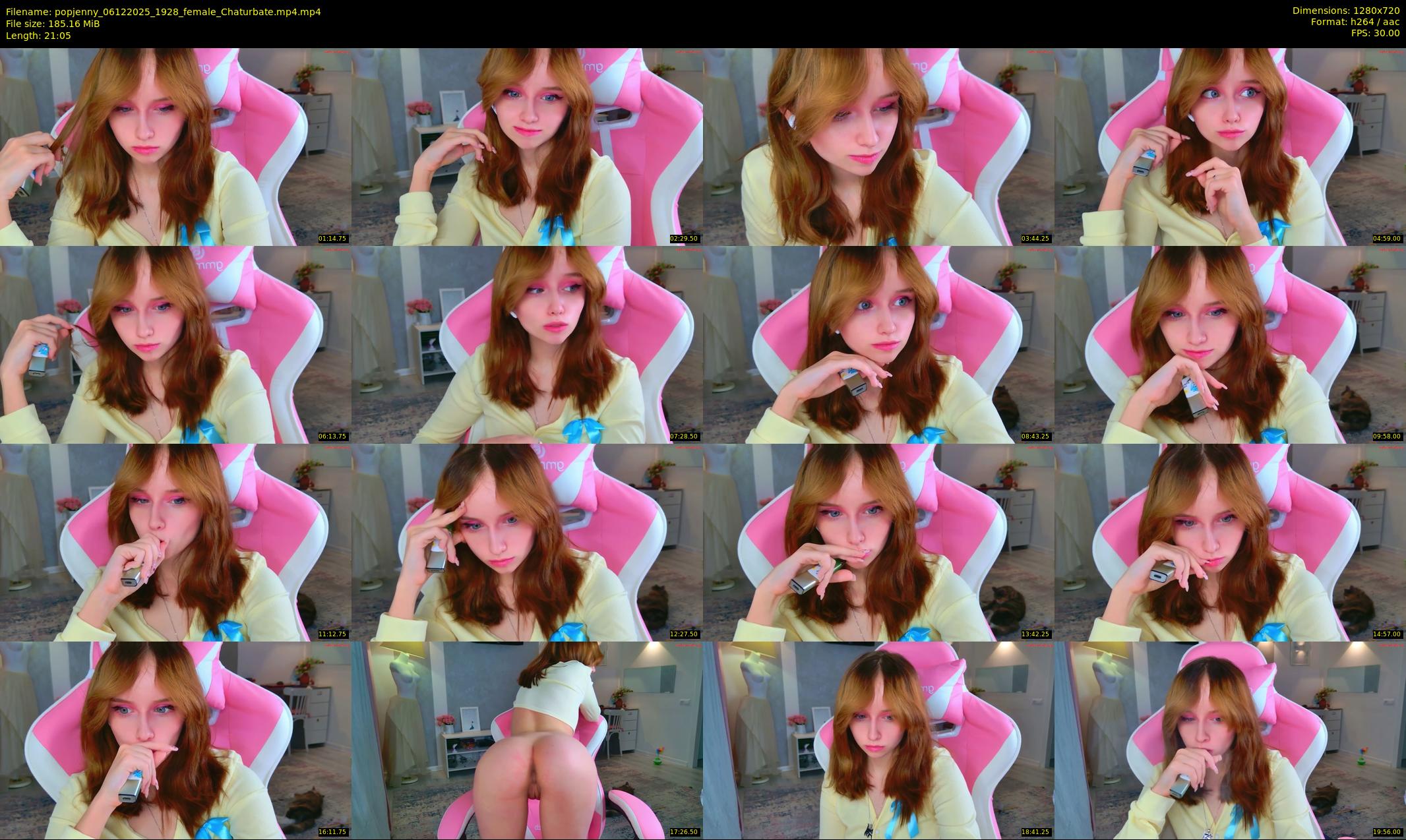 popjenny — 22 minute Chaturbate female cam show recording, 720p, Dec 6, 2025