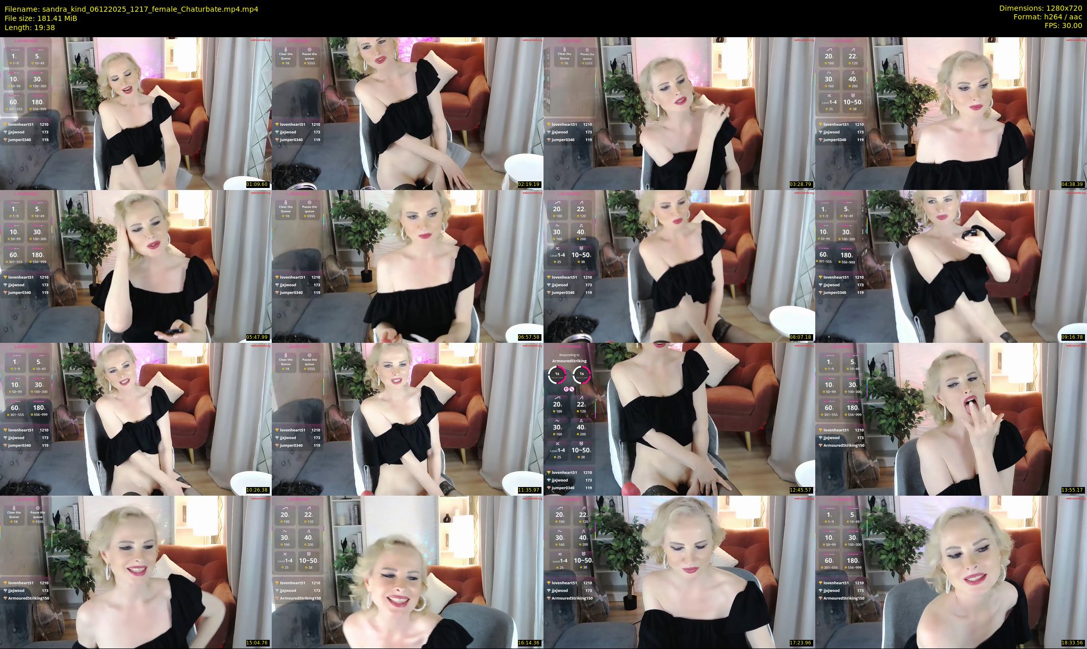 sandra_kind — 20 minute Chaturbate female cam show recording, 720p, Dec 6, 2025